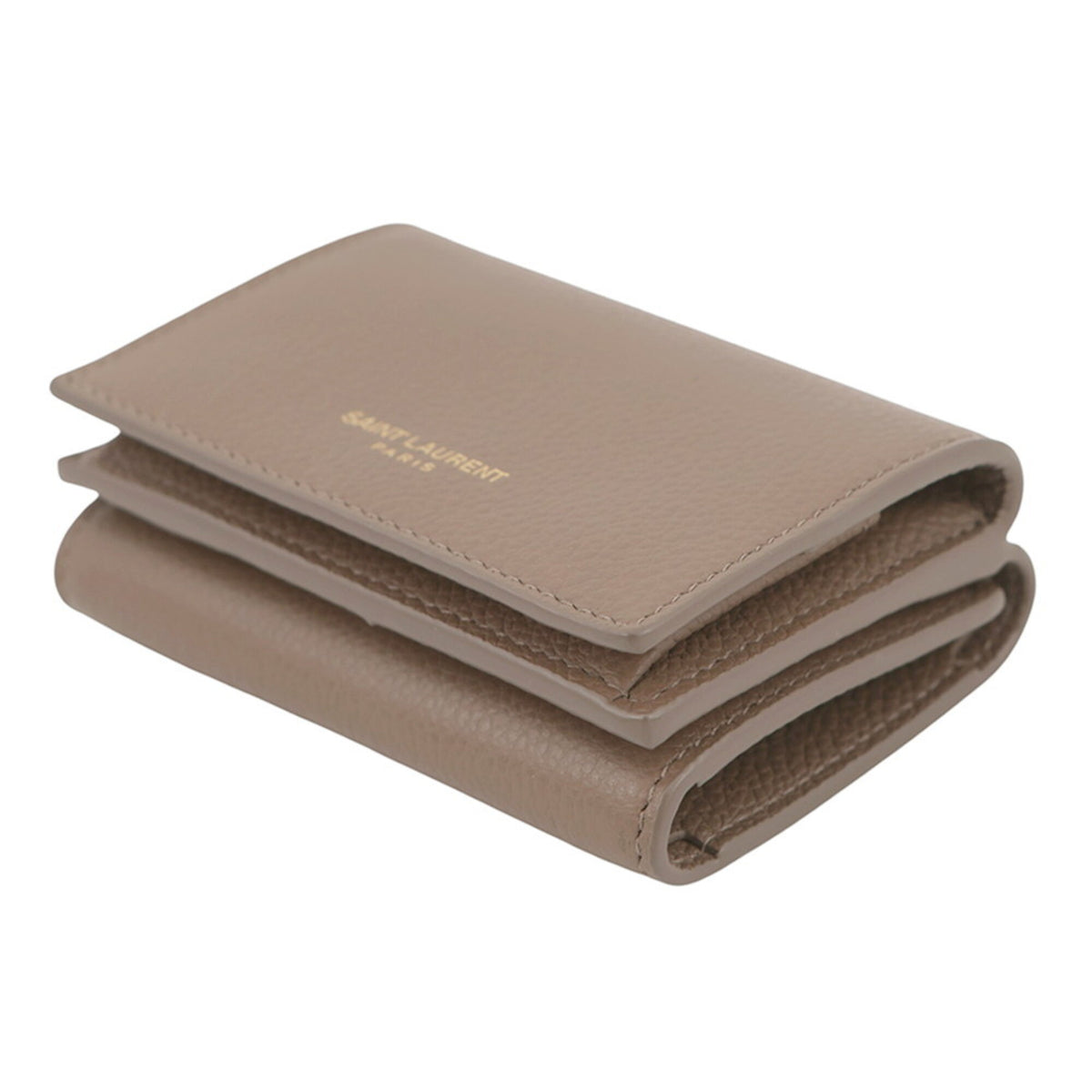 Yves Saint Laurent Brown Leather Wallet (Tri-Fold) (Pre-Owned)