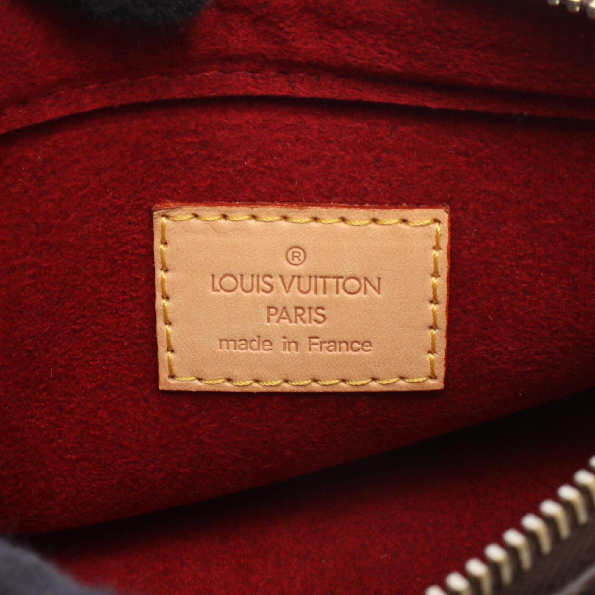 Louis Vuitton Brown Monogram Coated Canvas Leather Handbag Shoulder Bag (Pre-Owned)