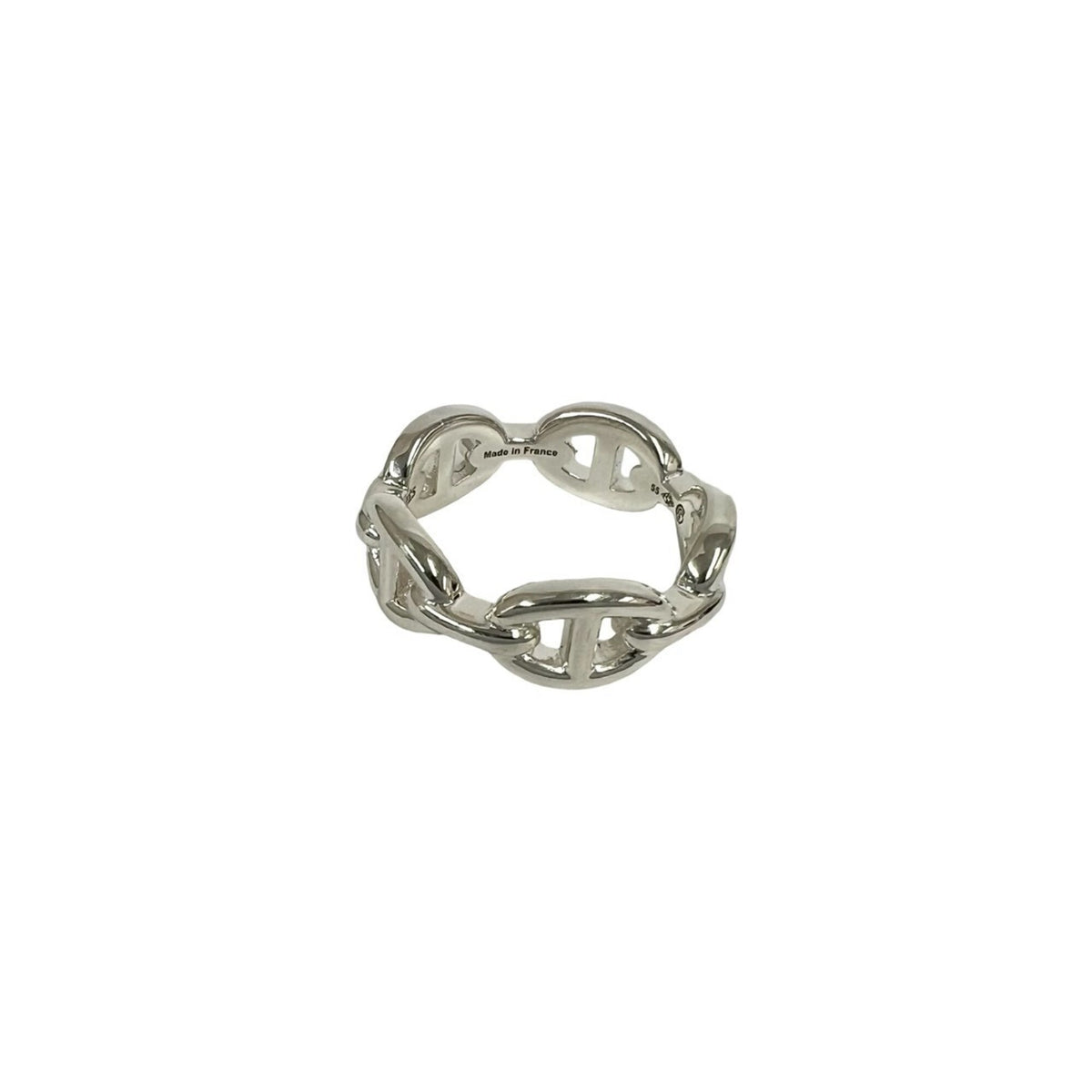 Hermes Silver Silver 925 Band Ring (Pre-Owned)