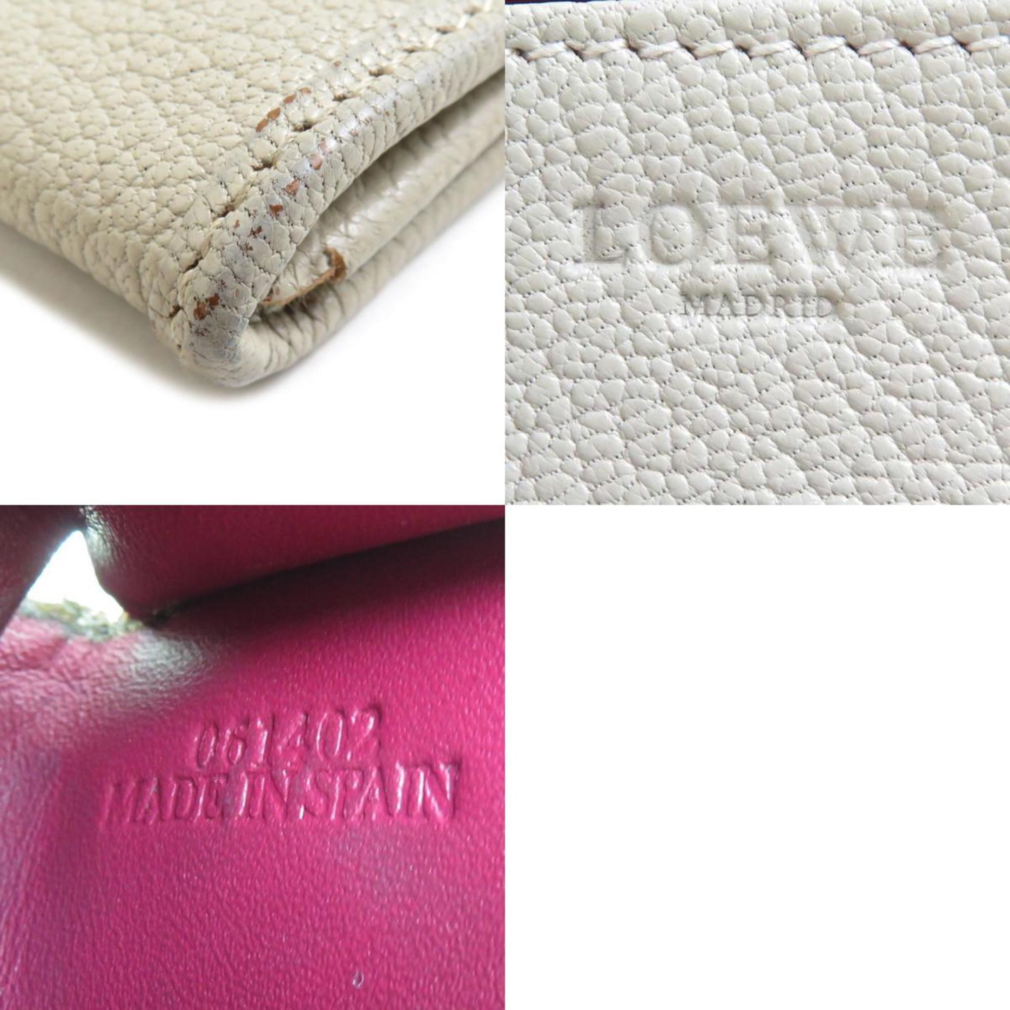 Loewe Light Beige Leather Coin Purse/Coin Case (Pre-Owned)
