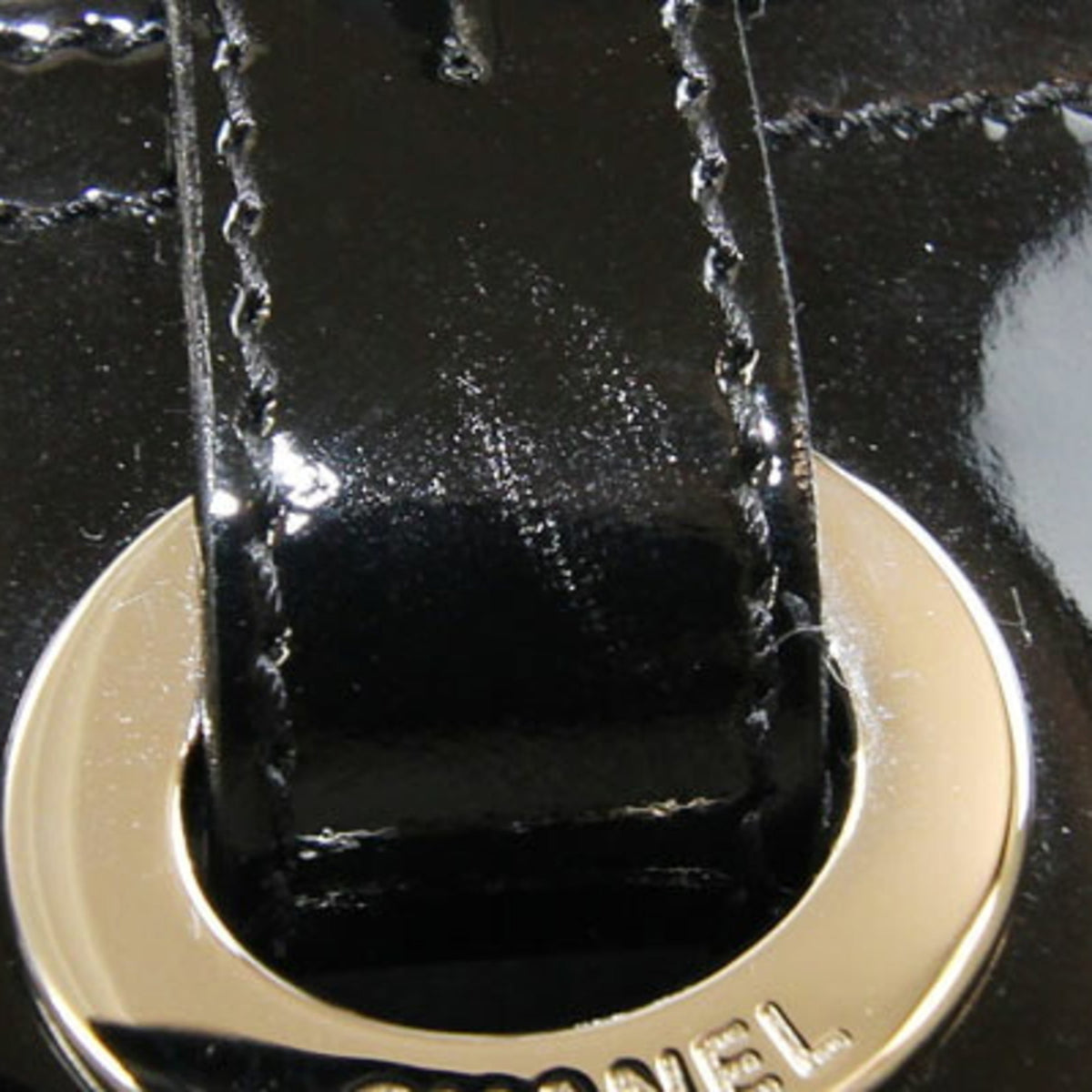 Chanel Black Patent Leather Leather Leather Tote Bag (Pre-Owned)