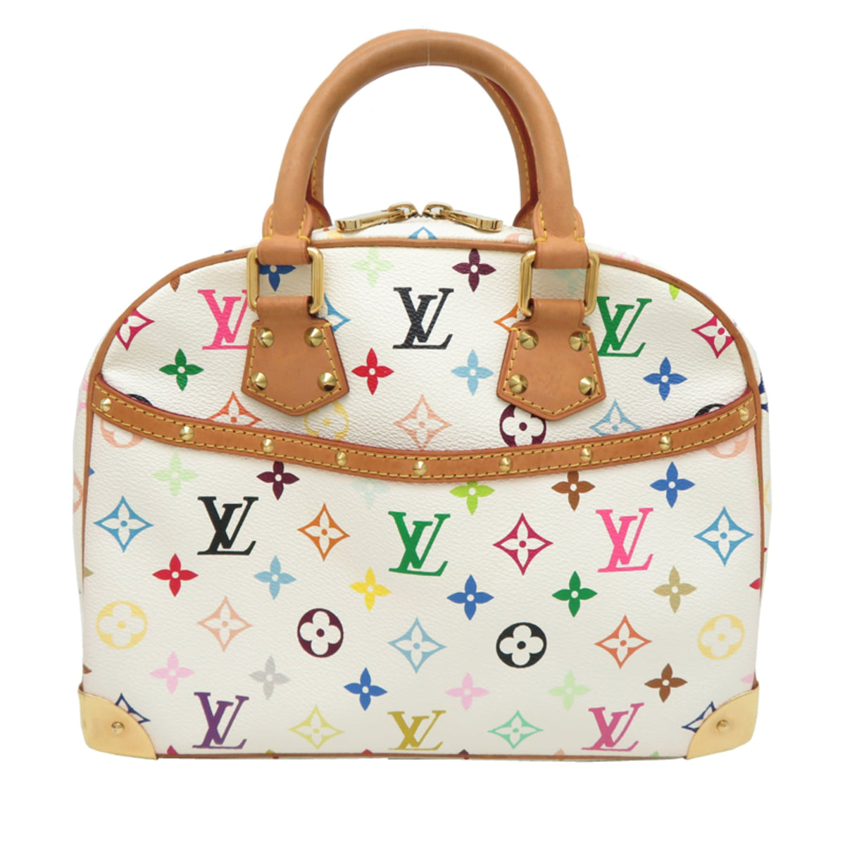 Louis Vuitton Blanc White Monogram Multicolore Handbag (Pre-Owned)