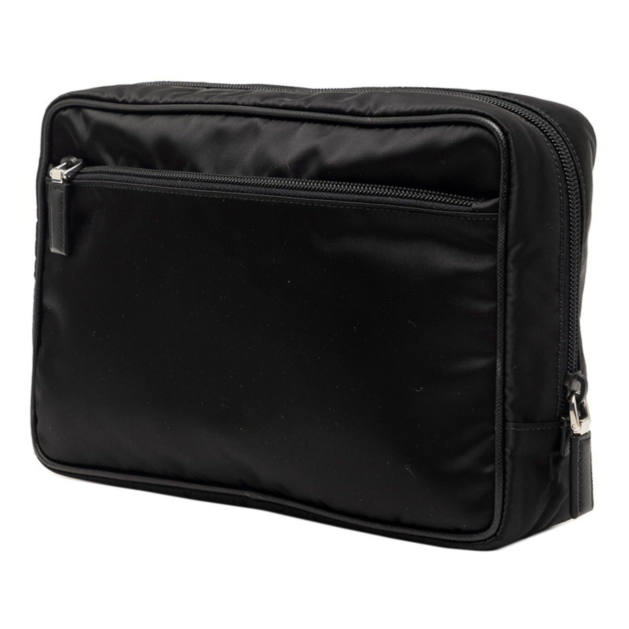 Prada Black Nylon Clutch Bag Pouch (Pre-Owned)