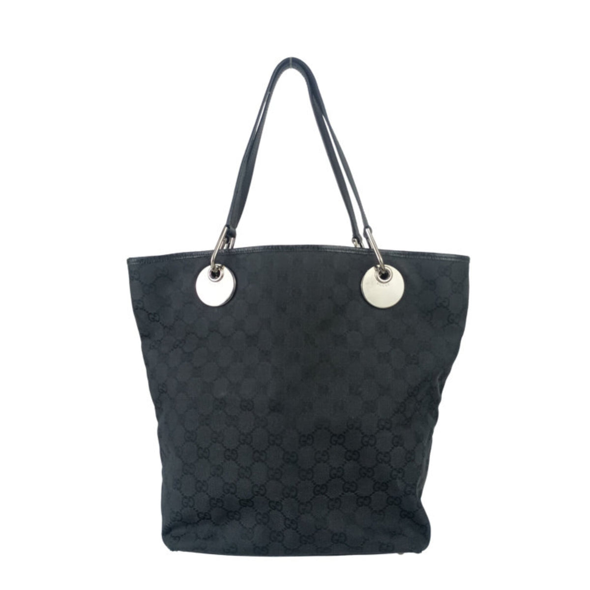 Gucci Gg Canvas Black Gg Canvas Tote Bag (Pre-Owned)