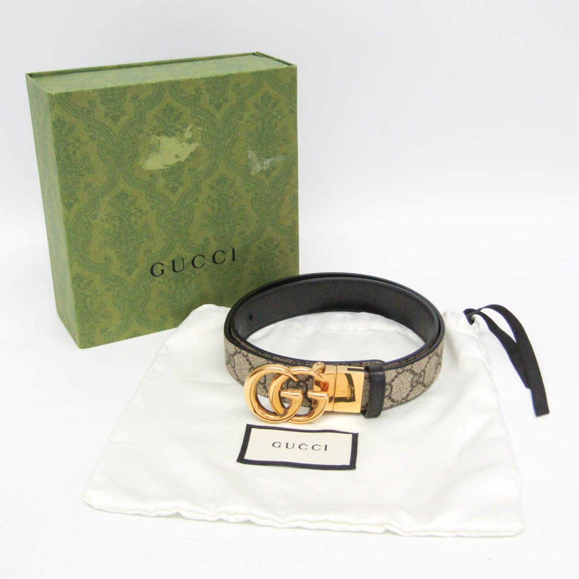 Gucci Beige Black Standard Belt (Pre-Owned)