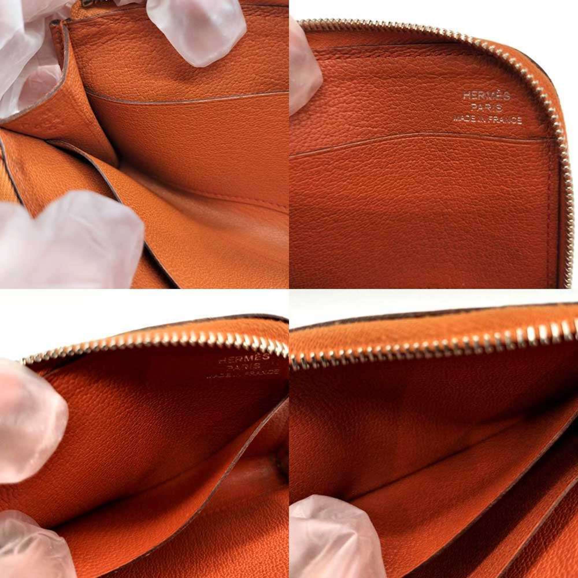Hermes Orange Epsom Leather Coin Purse/Coin Case (Pre-Owned)
