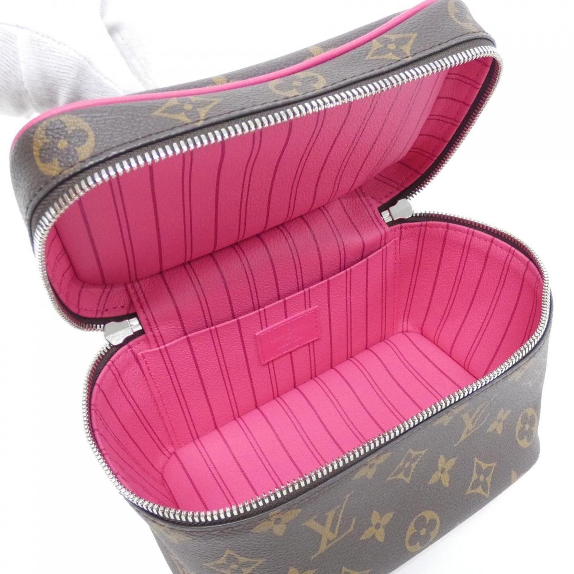Louis Vuitton Brown Pink Coated Canvas Handbag (Pre-Owned)