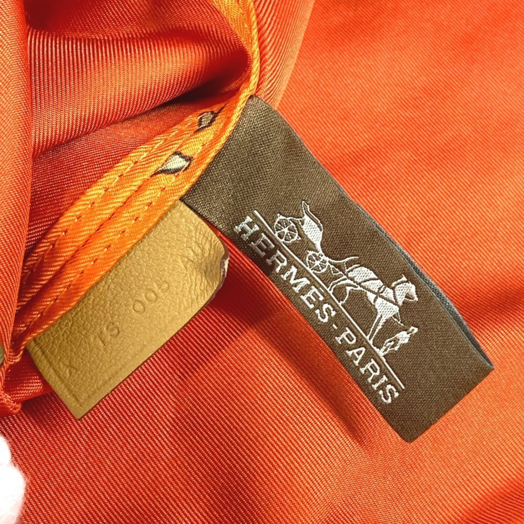 Hermes Orange Silk Pouch (Pre-Owned)