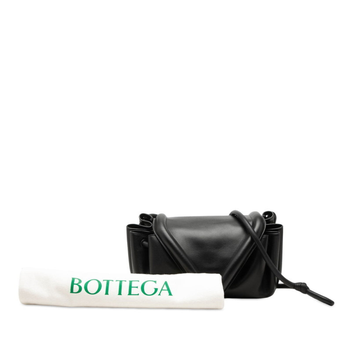 Bottega Veneta Black Leather Shoulder Bag (Pre-Owned)