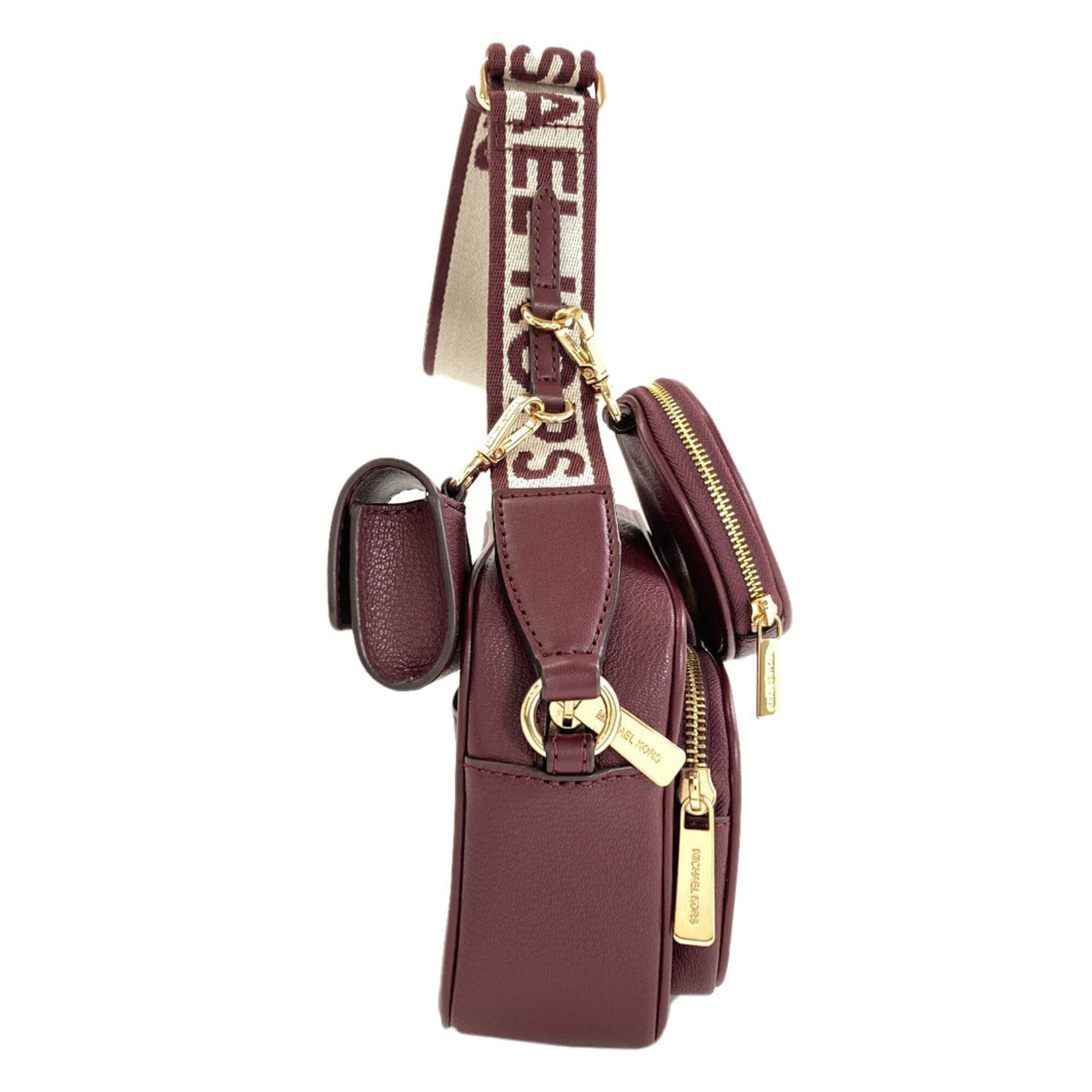 Michael Kors Bordeaux Leather Shoulder Bag (Pre-Owned)