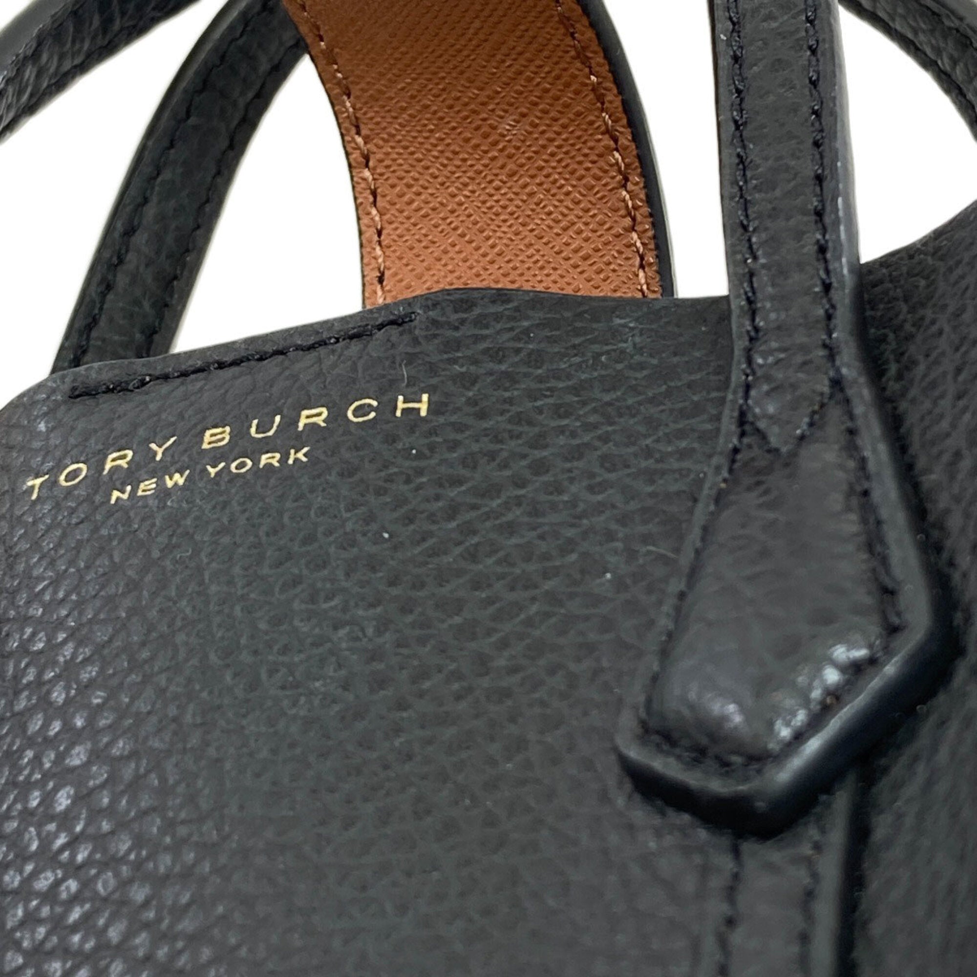 Tory Burch Black Leather Handbag (Pre-Owned)