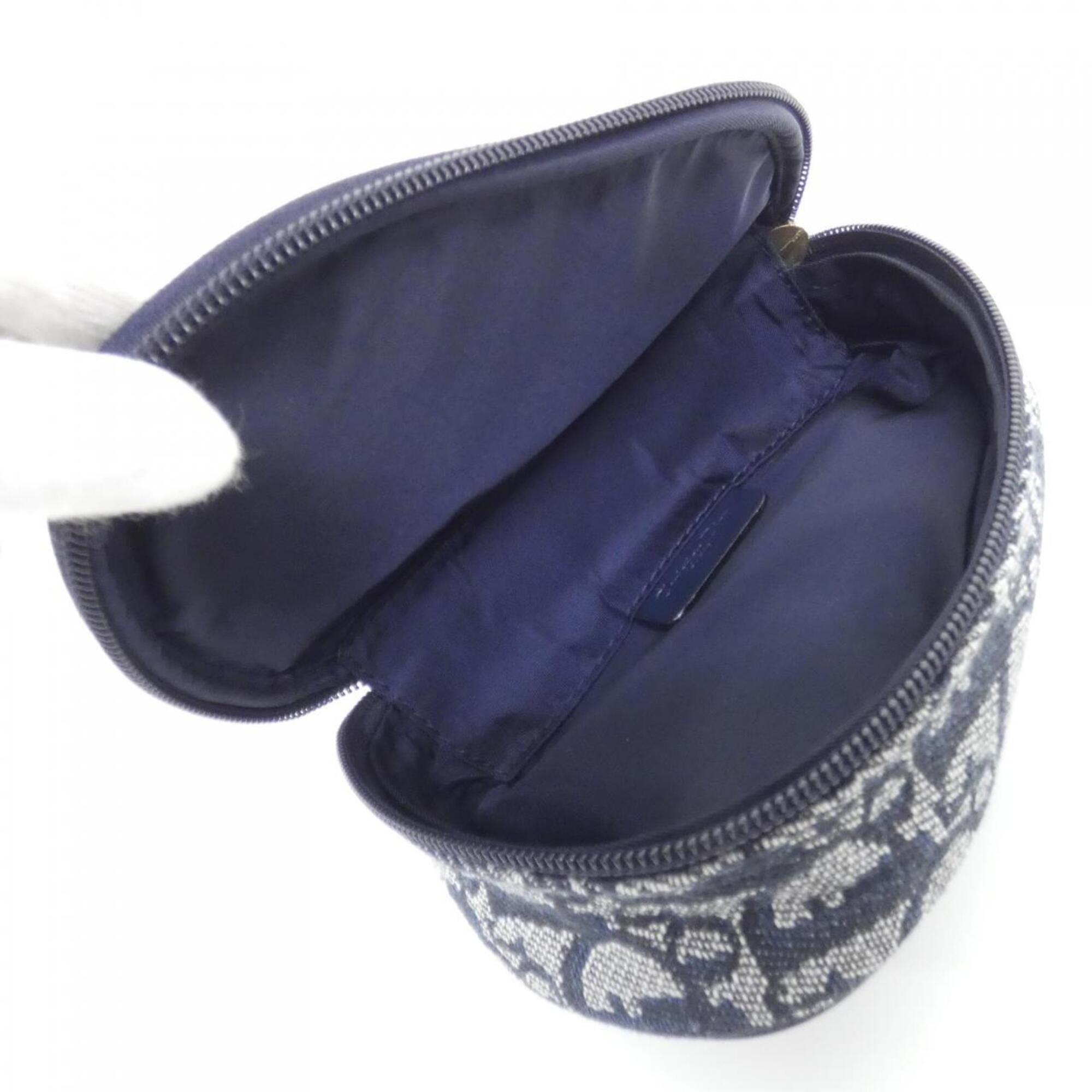 Christian Dior Navy Canvas Handbag Pouch (Pre-Owned)