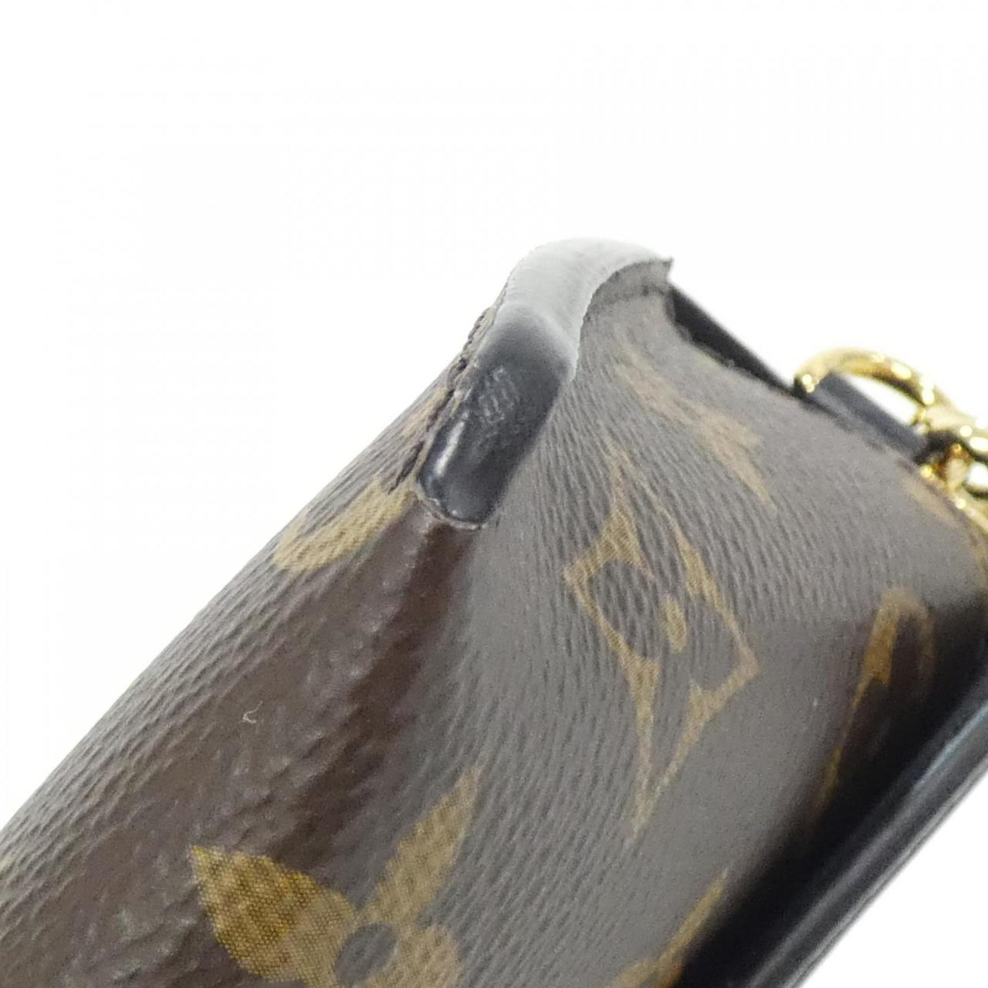 Louis Vuitton Brown Coated Canvas Leather Shoulder Bag (Pre-Owned)