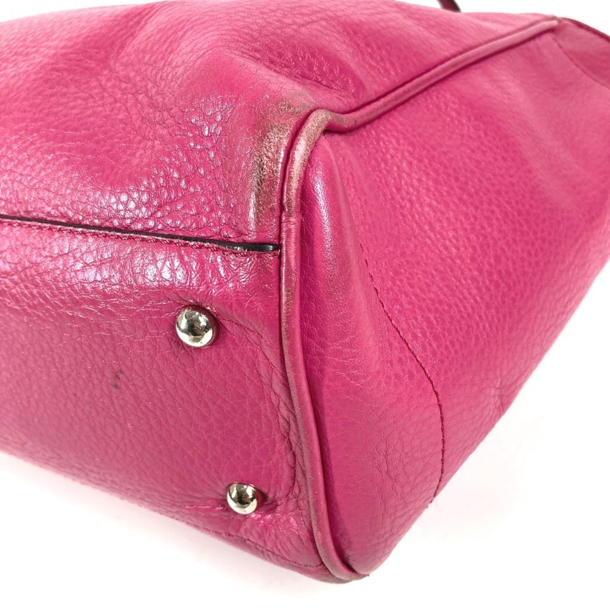 Loewe Pink Leather Shoulder Bag Tote Bag (Pre-Owned)