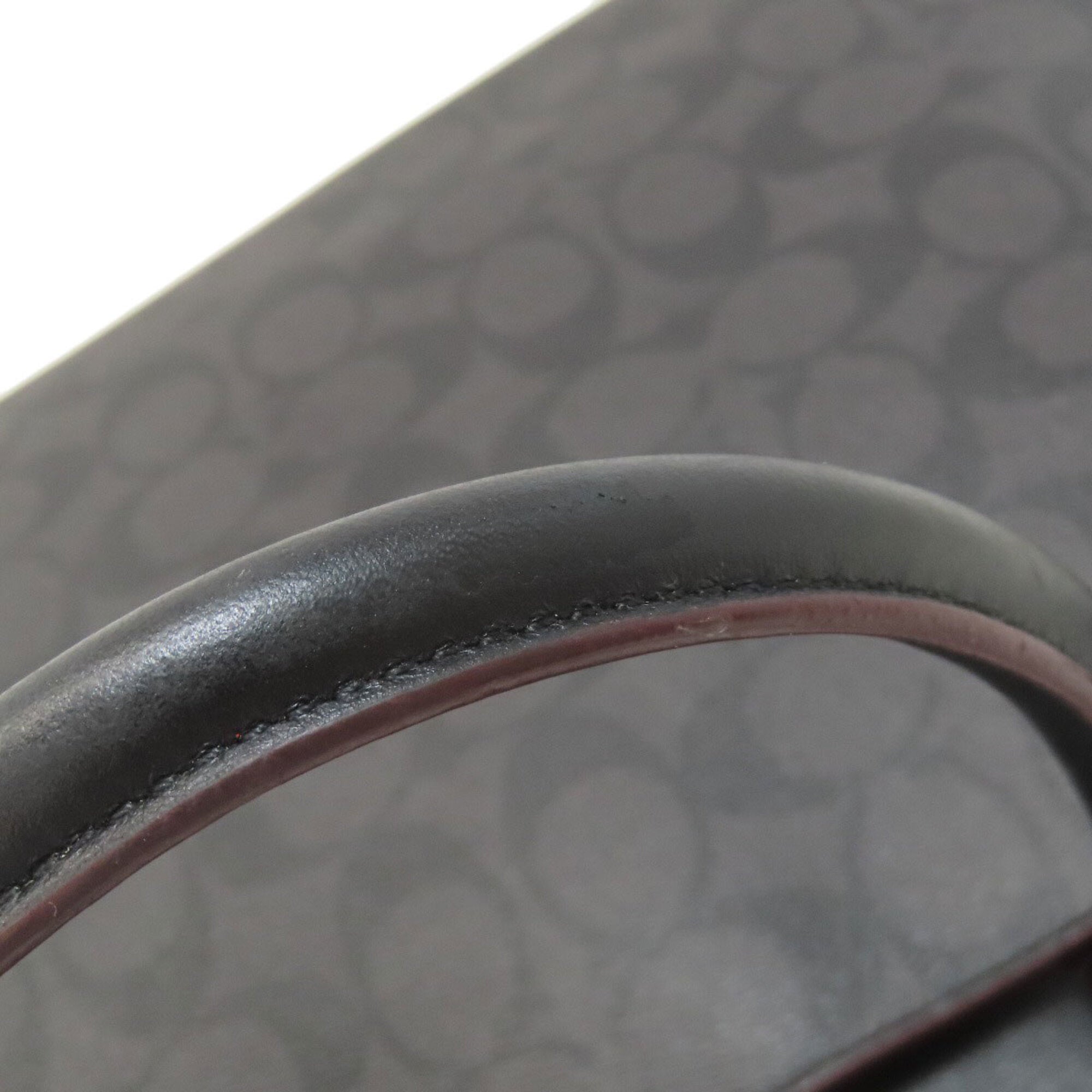 Coach Signature Black Pvc Leather Briefcase (Pre-Owned)