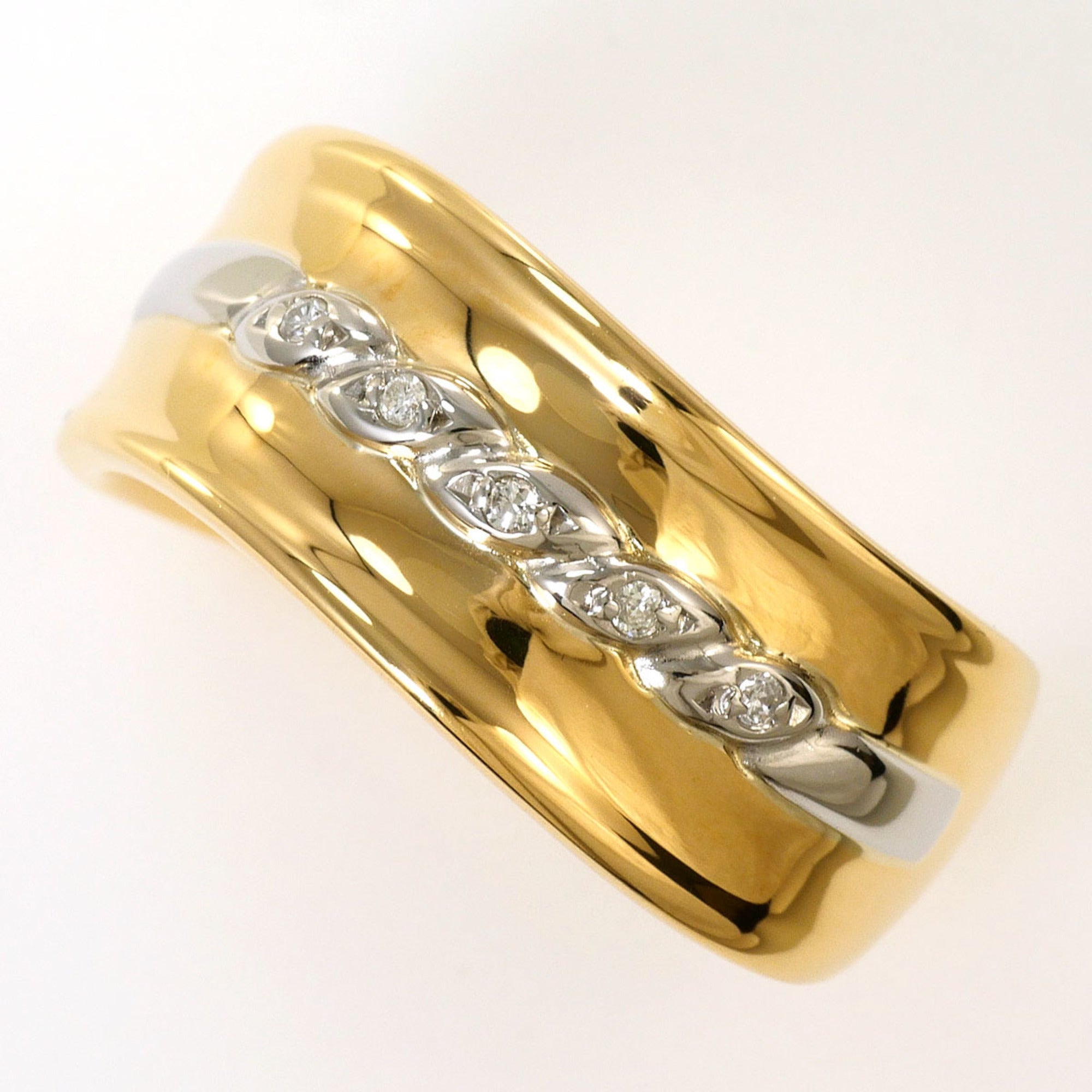 Unbranded Platinum Yellow Gold Yellow Gold (18K) Platinum 900 Band Ring (Pre-Owned)