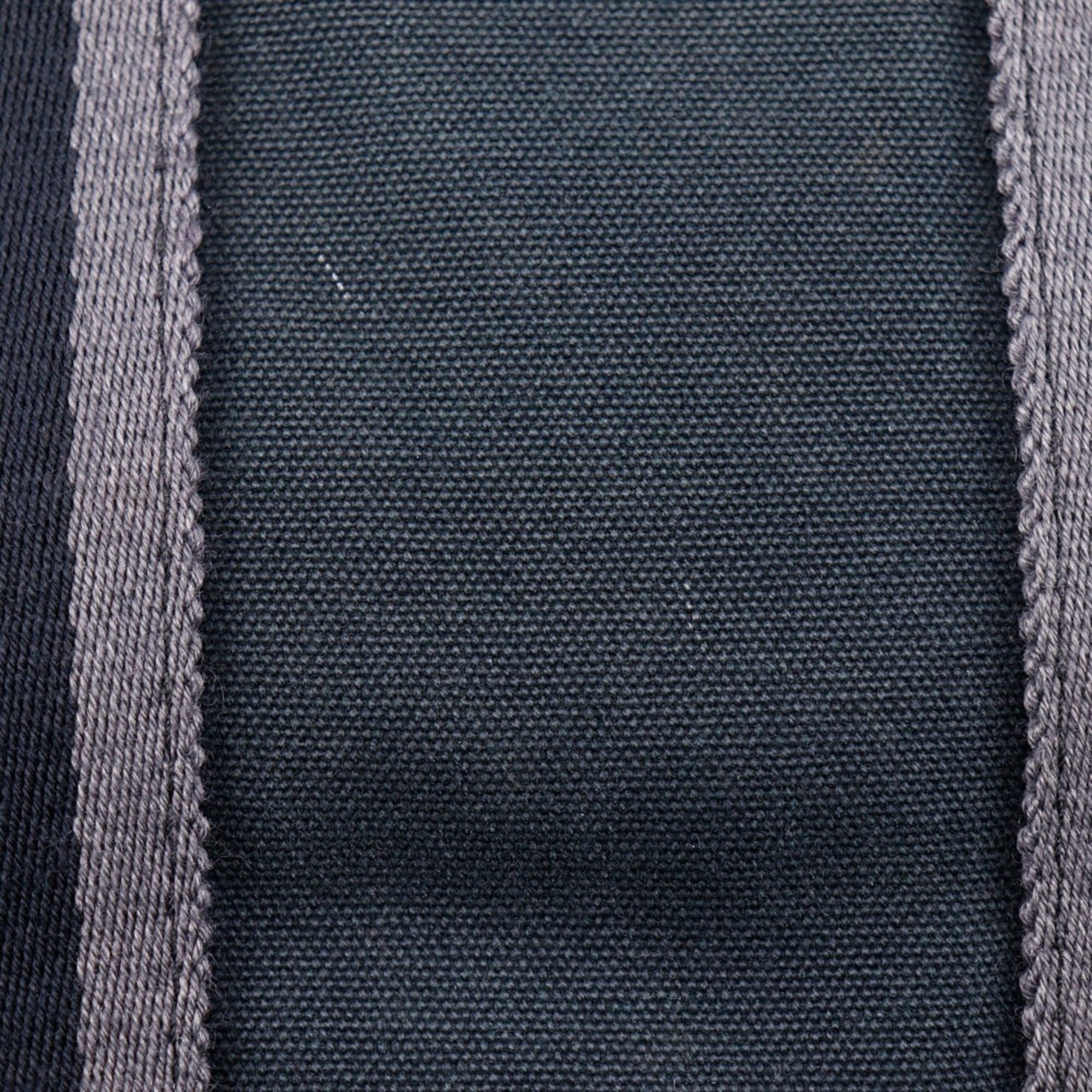 Hermes Black Cotton Canvas Handbag (Pre-Owned)