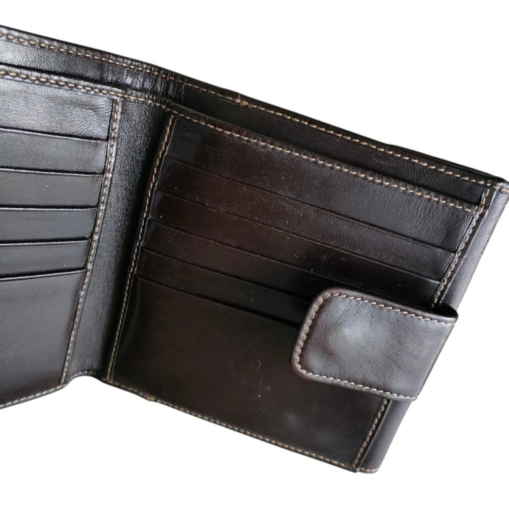 Fendi Zucca Brown Canvas Leather Wallet (Bi-Fold) (Pre-Owned)