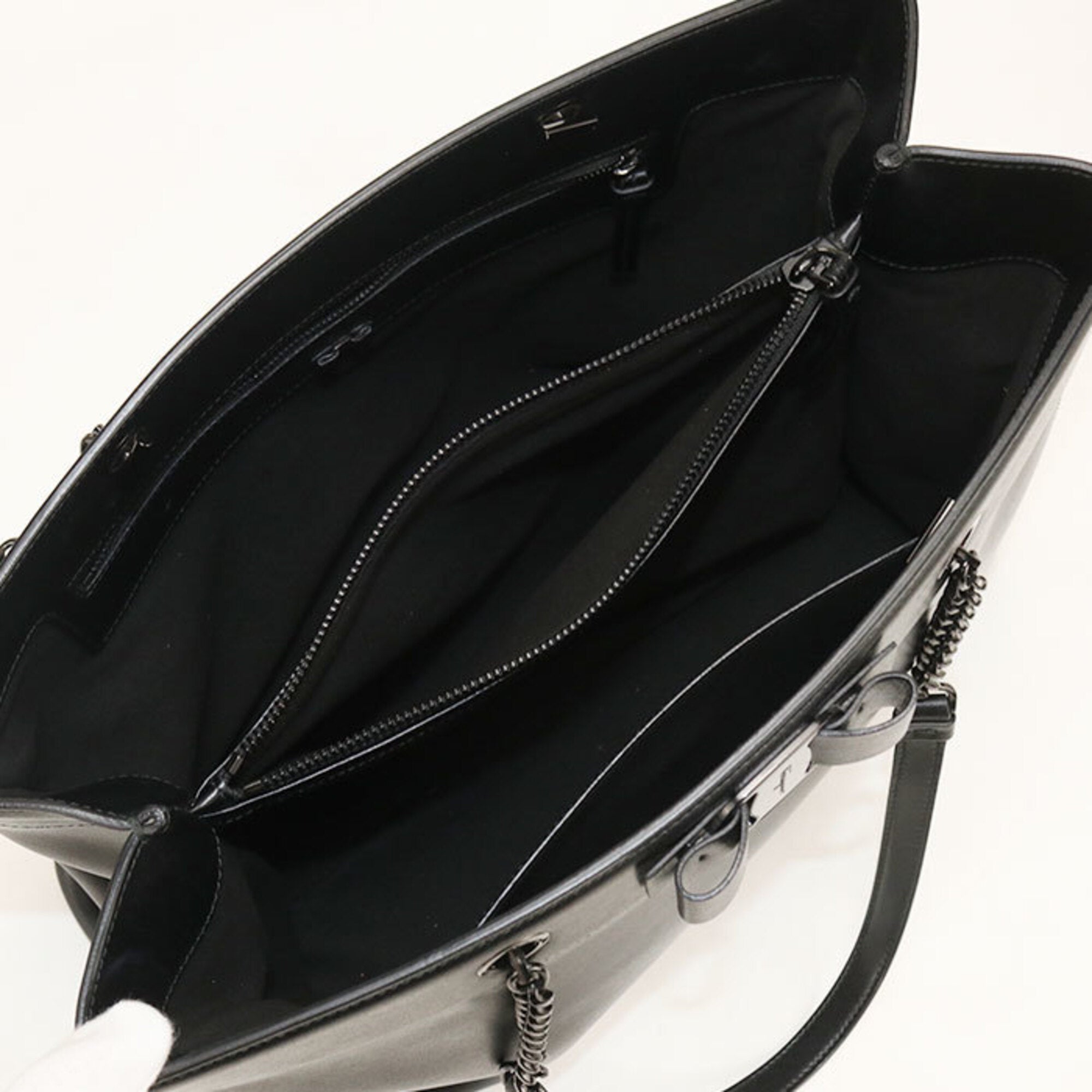 Salvatore Ferragamo Black Leather Tote Bag (Pre-Owned)