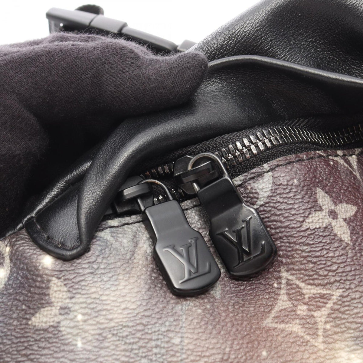 Louis Vuitton Black Gray Multi-Color Coated Canvas Leather Fanny Pack (Pre-Owned)