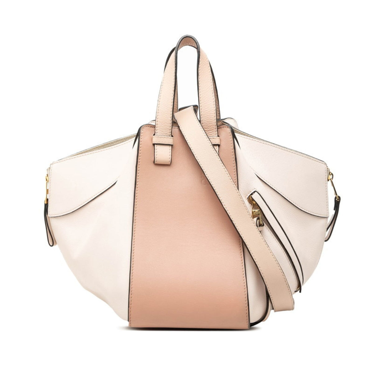 Loewe Hammock Pink Beige Leather Handbag Shoulder Bag (Pre-Owned)
