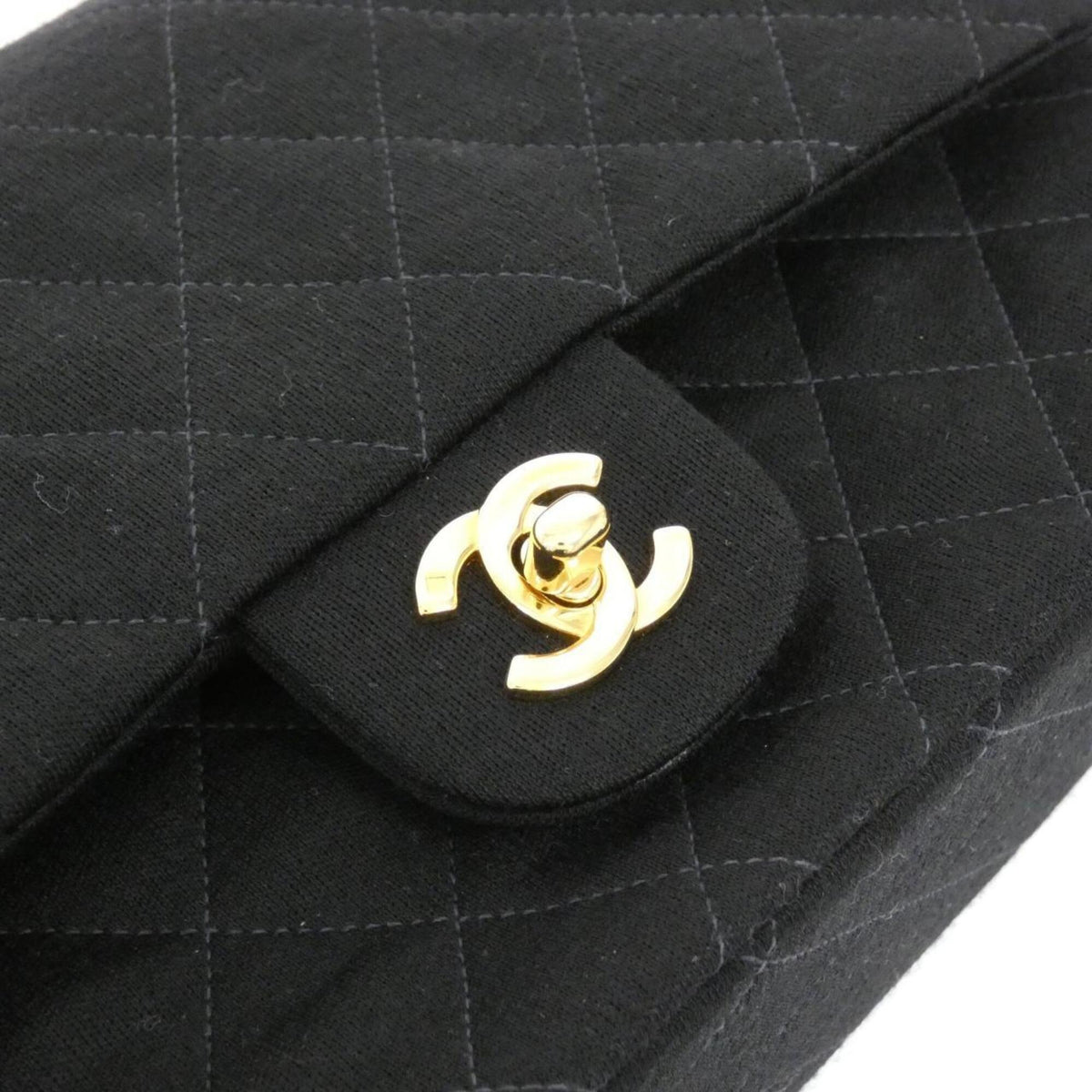 Chanel Black Canvas Shoulder Bag (Pre-Owned)