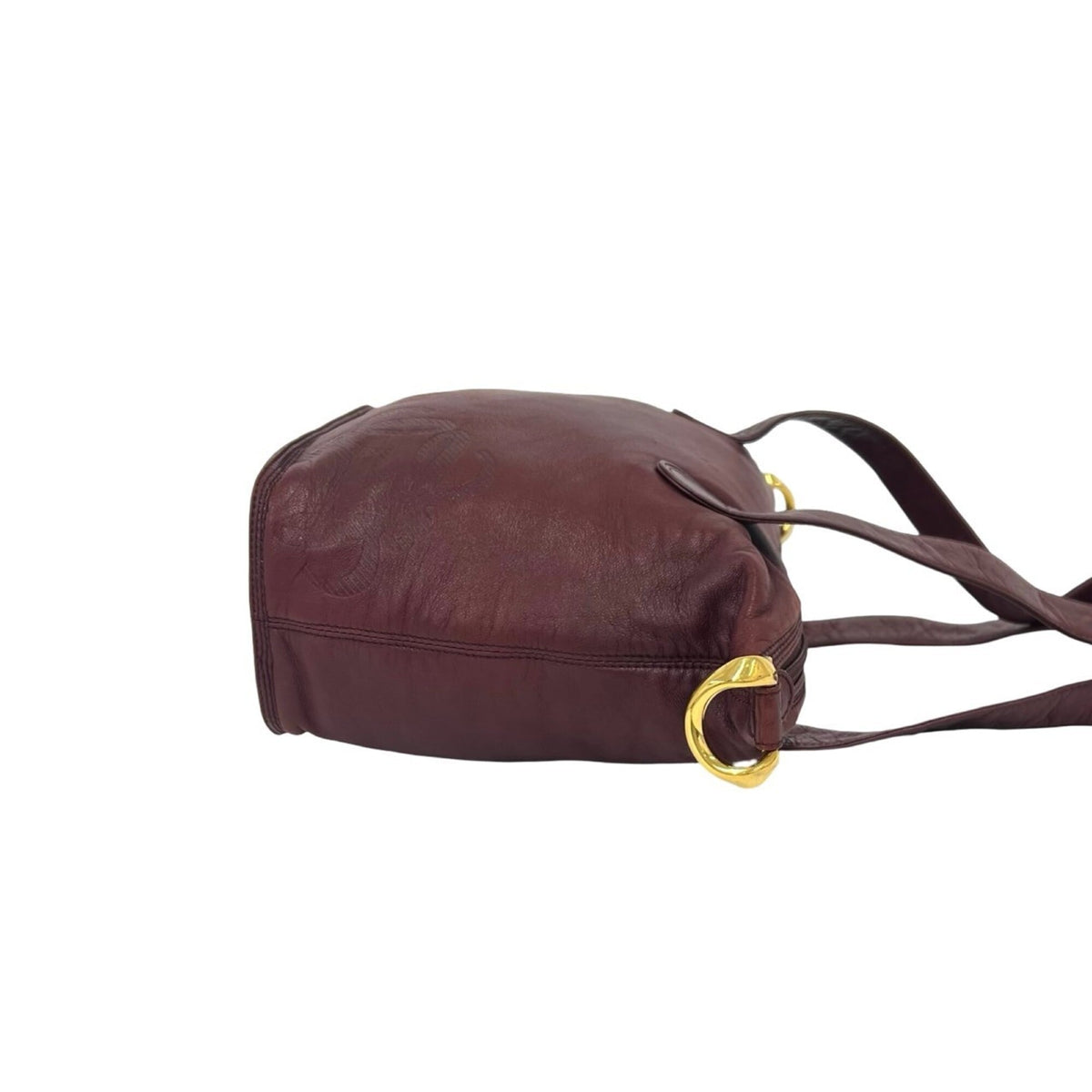 Loewe Red Color Wine Leather Shoulder Bag Tote Bag (Pre-Owned)