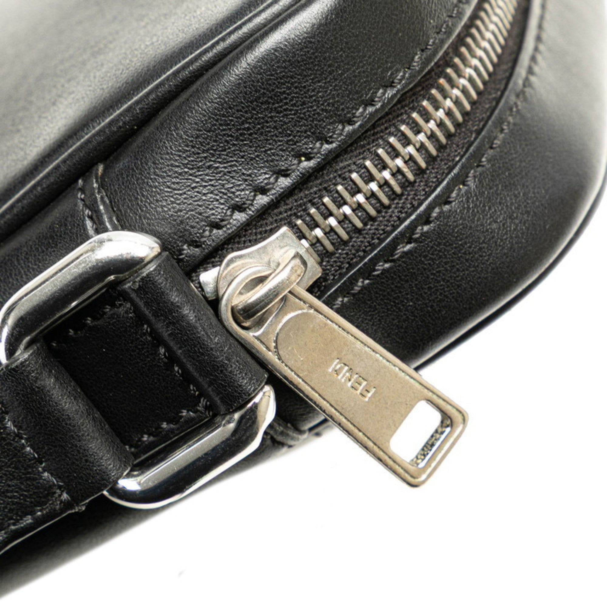 Fendi Black Yellow Leather Shoulder Bag (Pre-Owned)