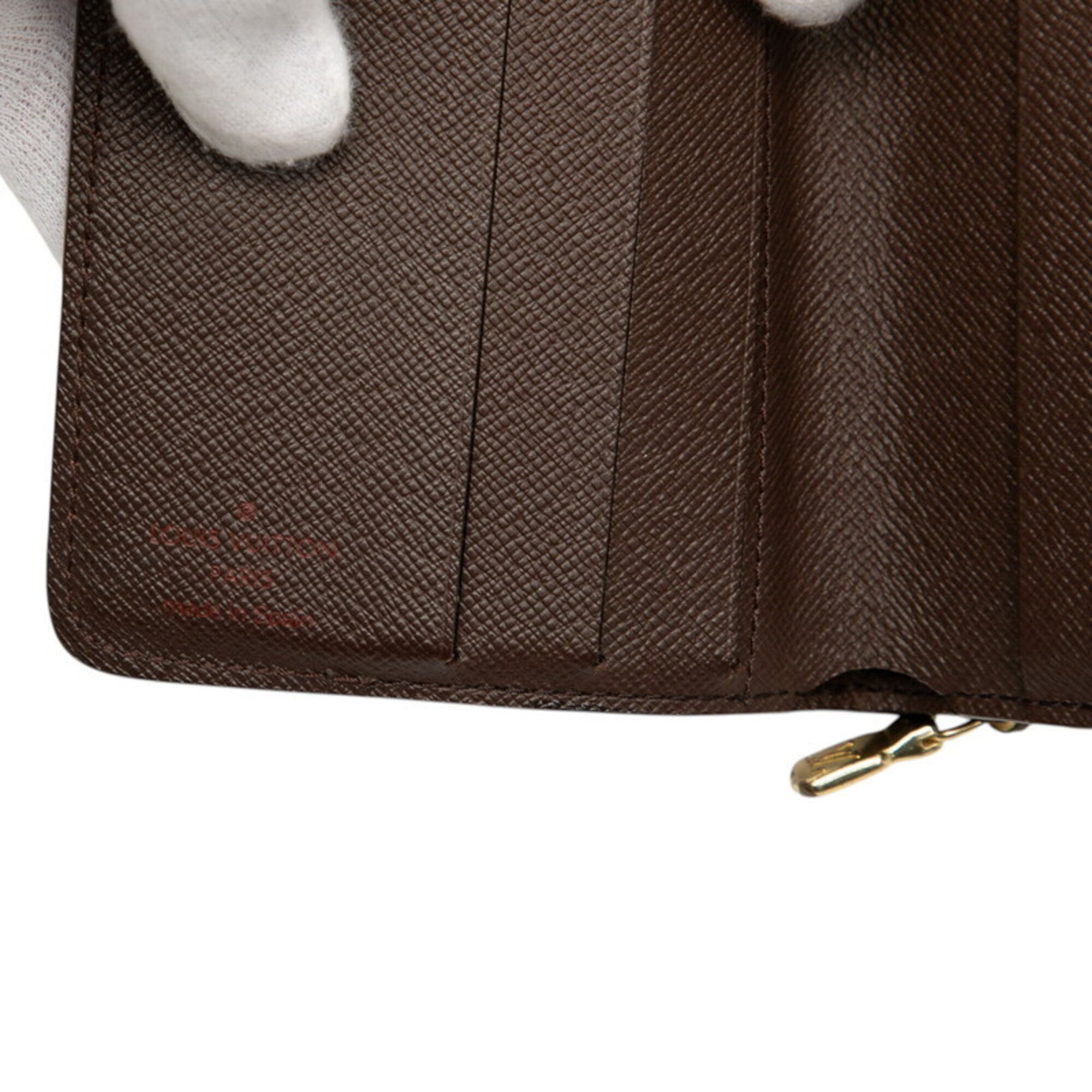 Louis Vuitton Brown Ebene Pvc Leather Wallet (Bi-Fold) (Pre-Owned)