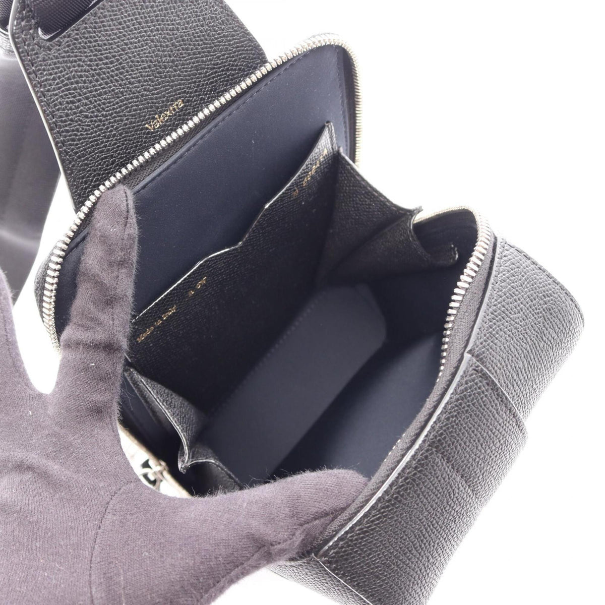Valextra Black Leather Fanny Pack (Pre-Owned)