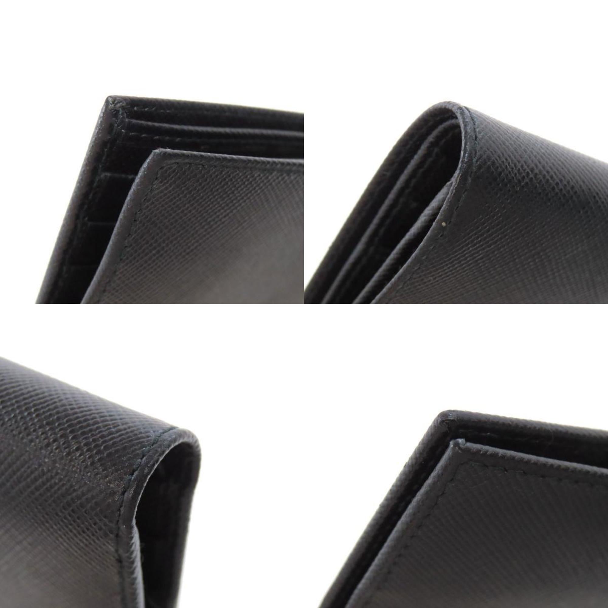 Prada Black Leather Wallet (Bi-Fold) (Pre-Owned)