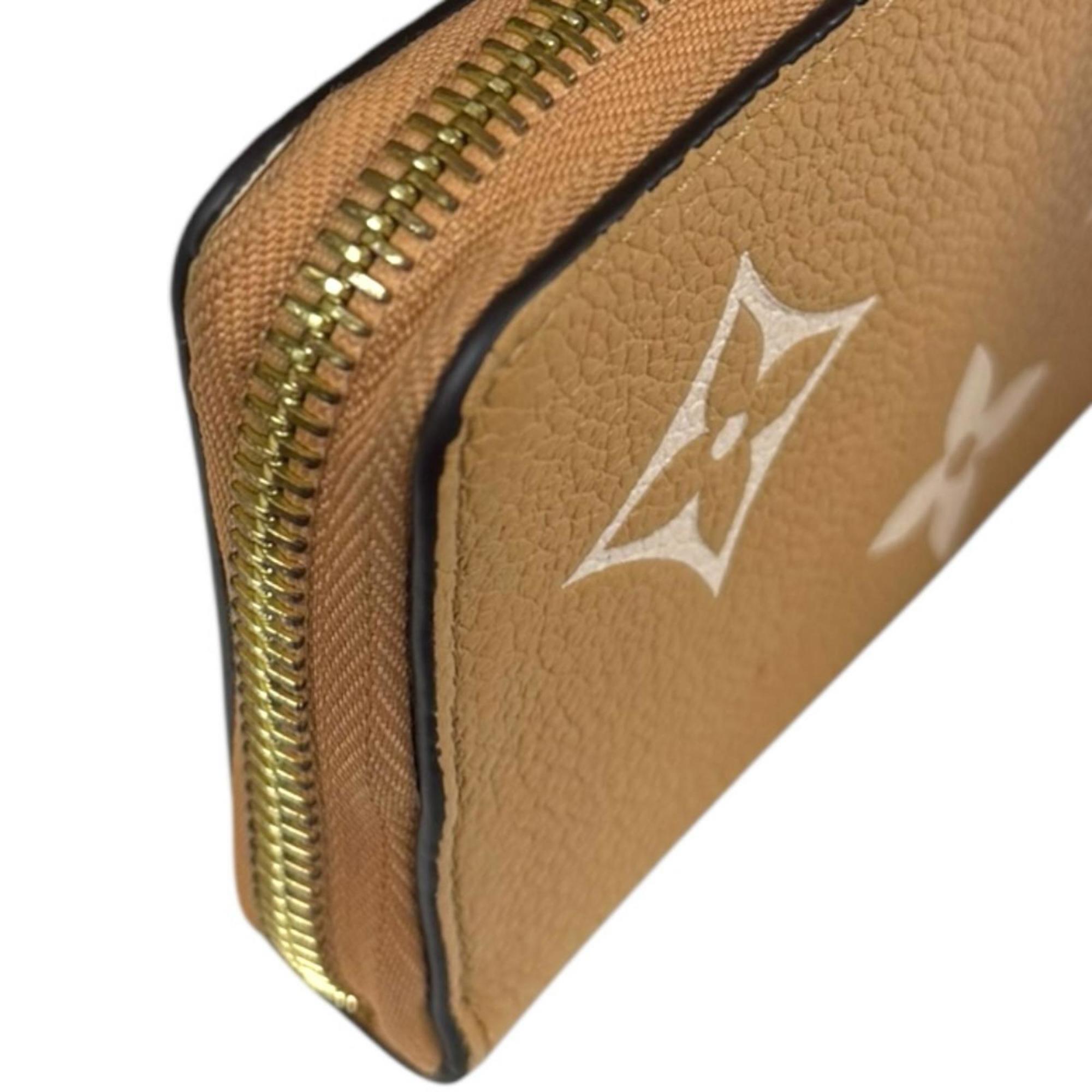 Louis Vuitton Monogram Empreinte Beige Galle Or Monogram Empreinte Coin Purse/Coin Case (Pre-Owned)