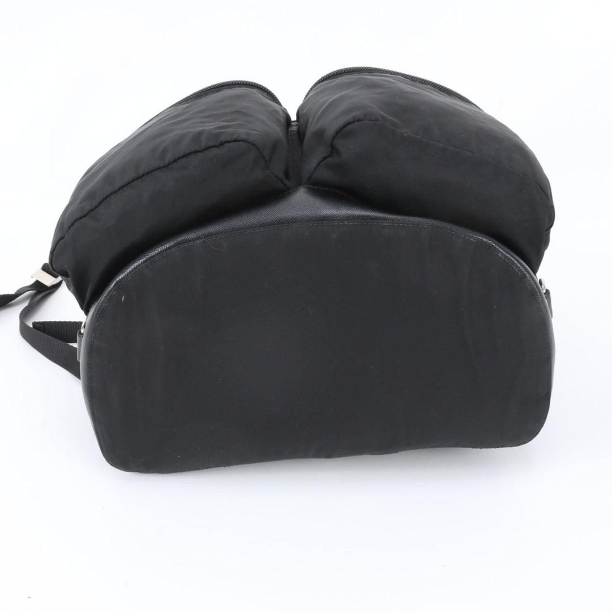 Prada Black Leather Nylon Backpack (Pre-Owned)
