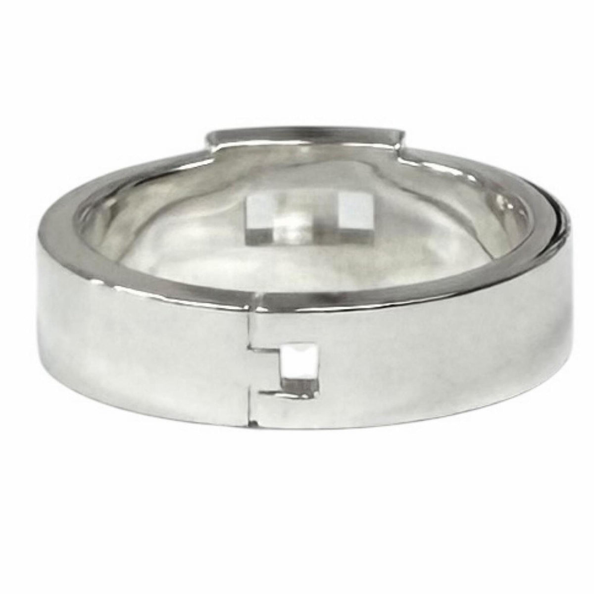 Hermes Silver Silver 925 Band Ring (Pre-Owned)