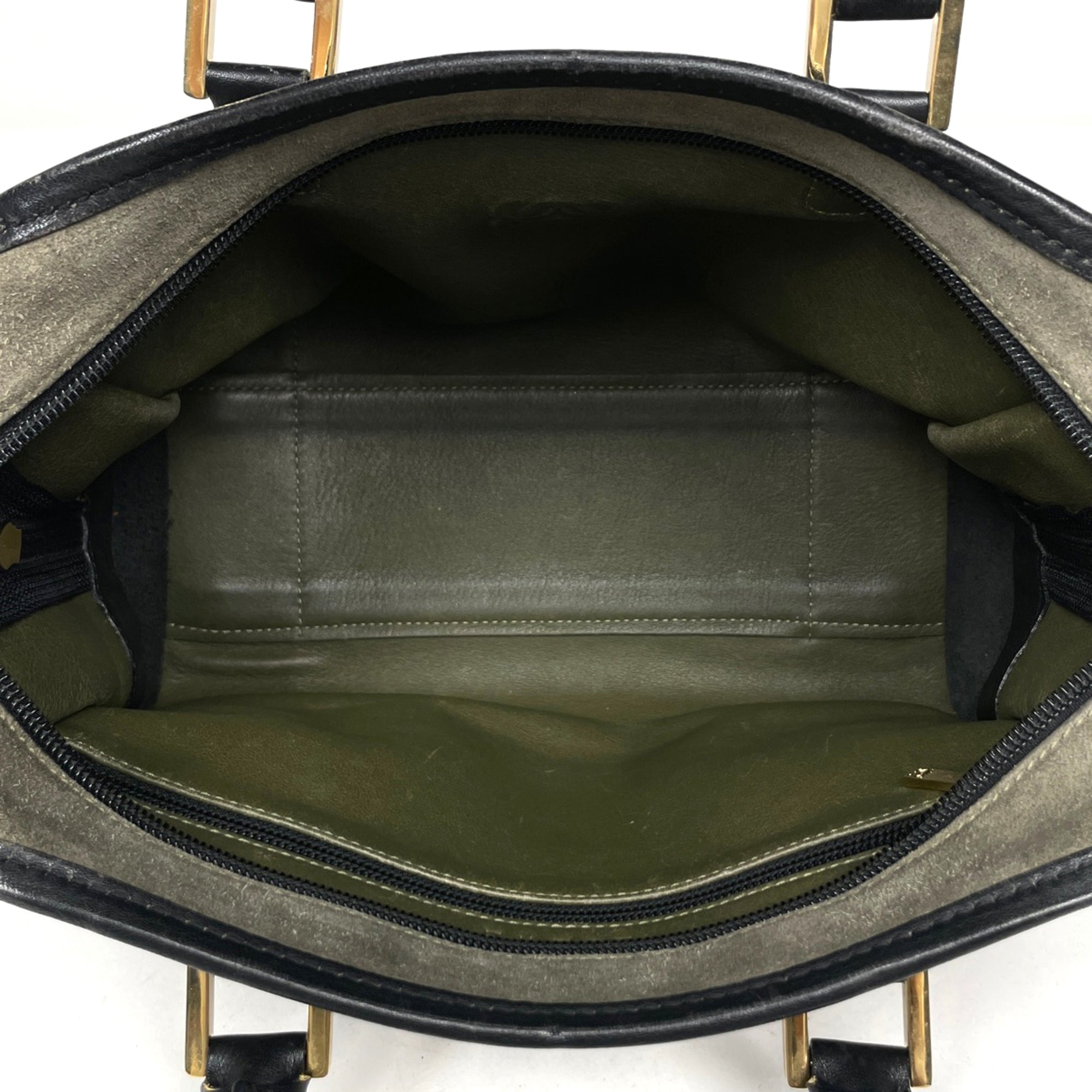 Loewe Khaki Suede Leather Handbag (Pre-Owned)