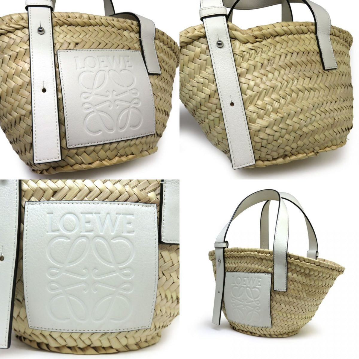 Loewe White Basket Tote Bag (Pre-Owned)