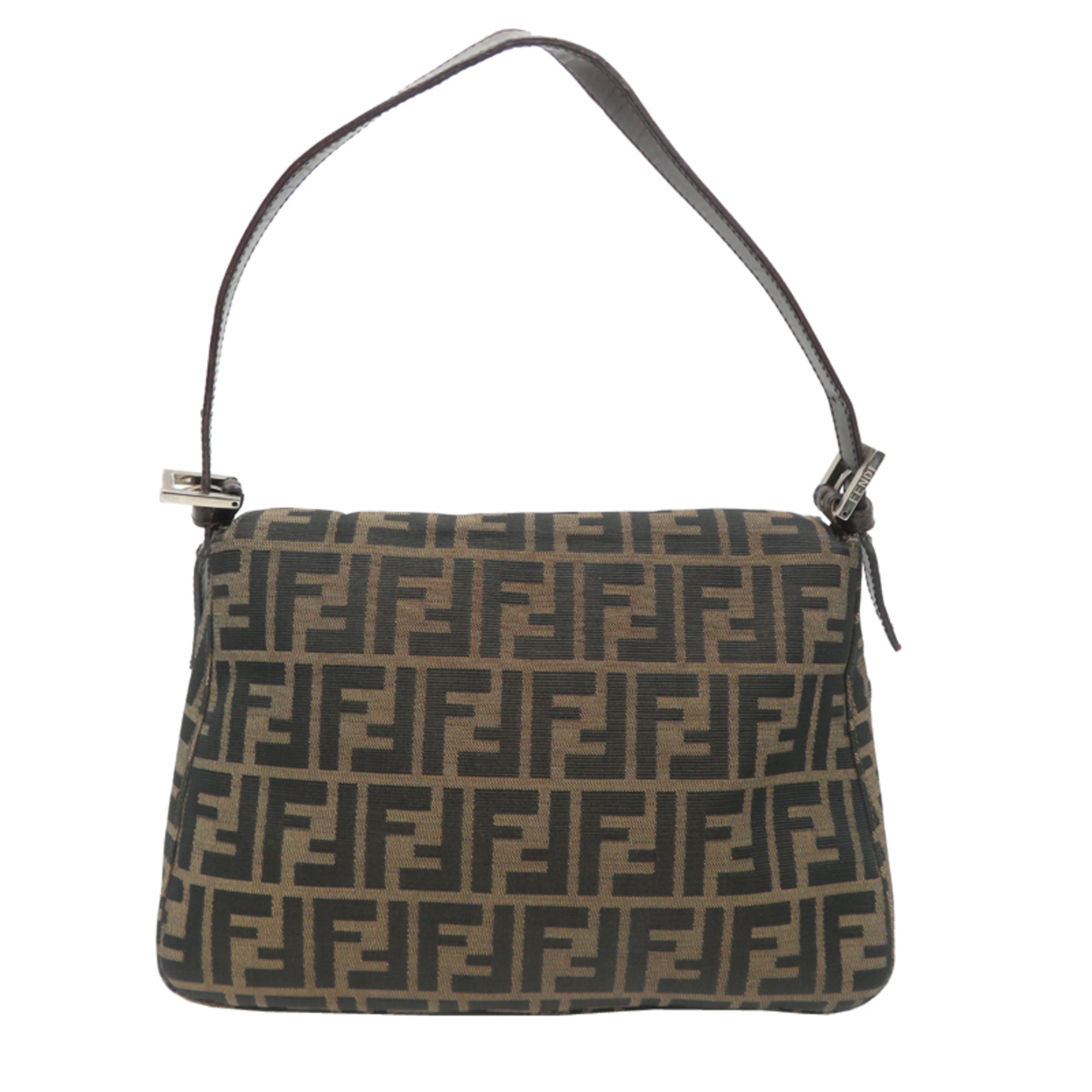 Fendi Brown Canvas Leather Handbag (Pre-Owned)