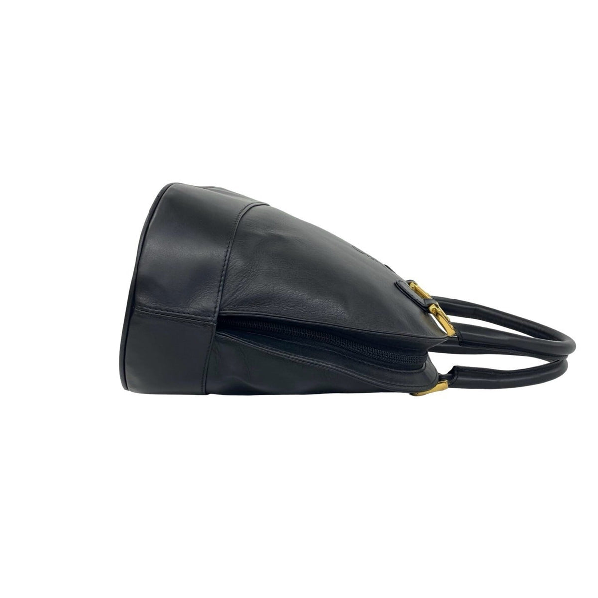 Loewe Black Leather Boston Bag Handbag (Pre-Owned)
