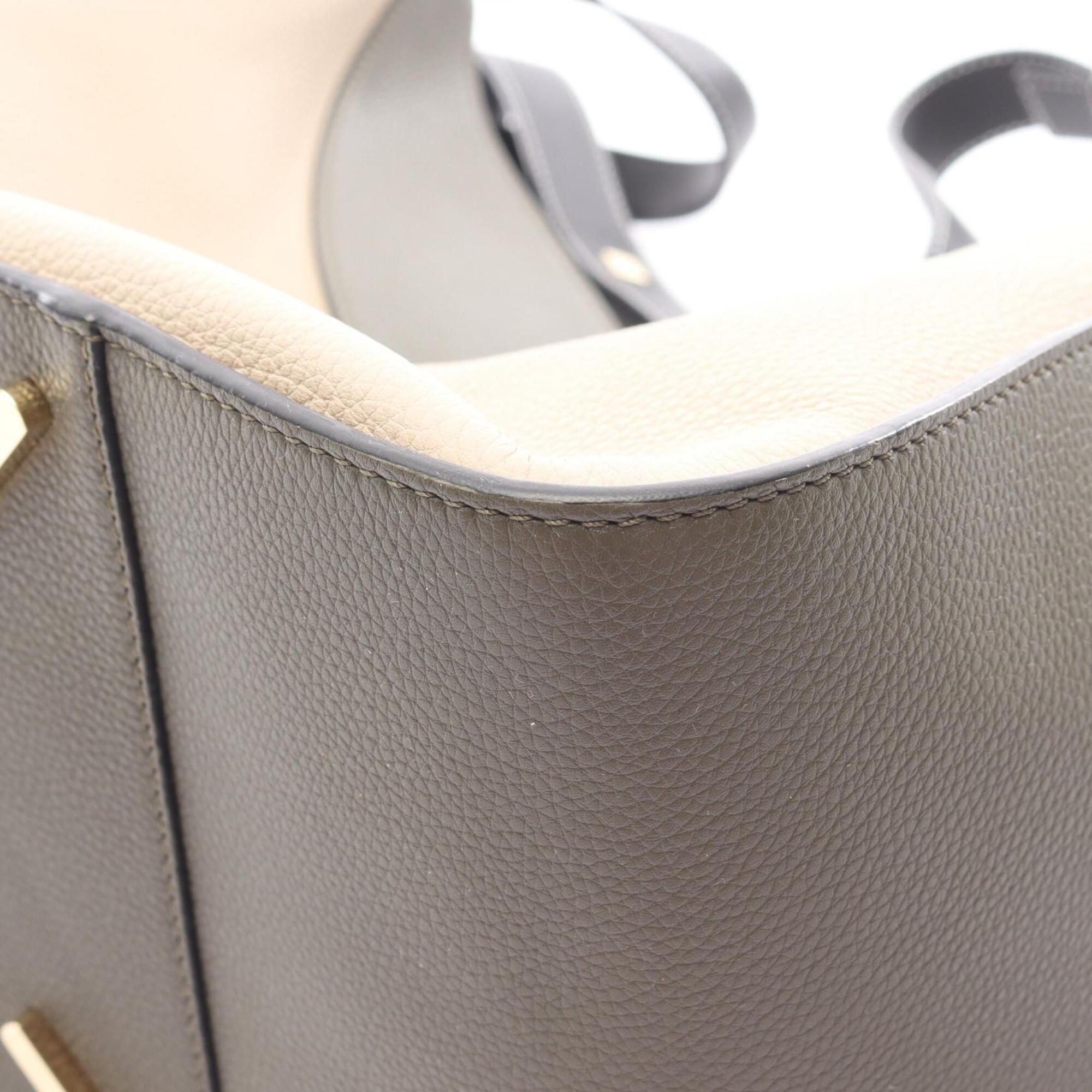 Loewe Beige Khaki Leather Handbag (Pre-Owned)