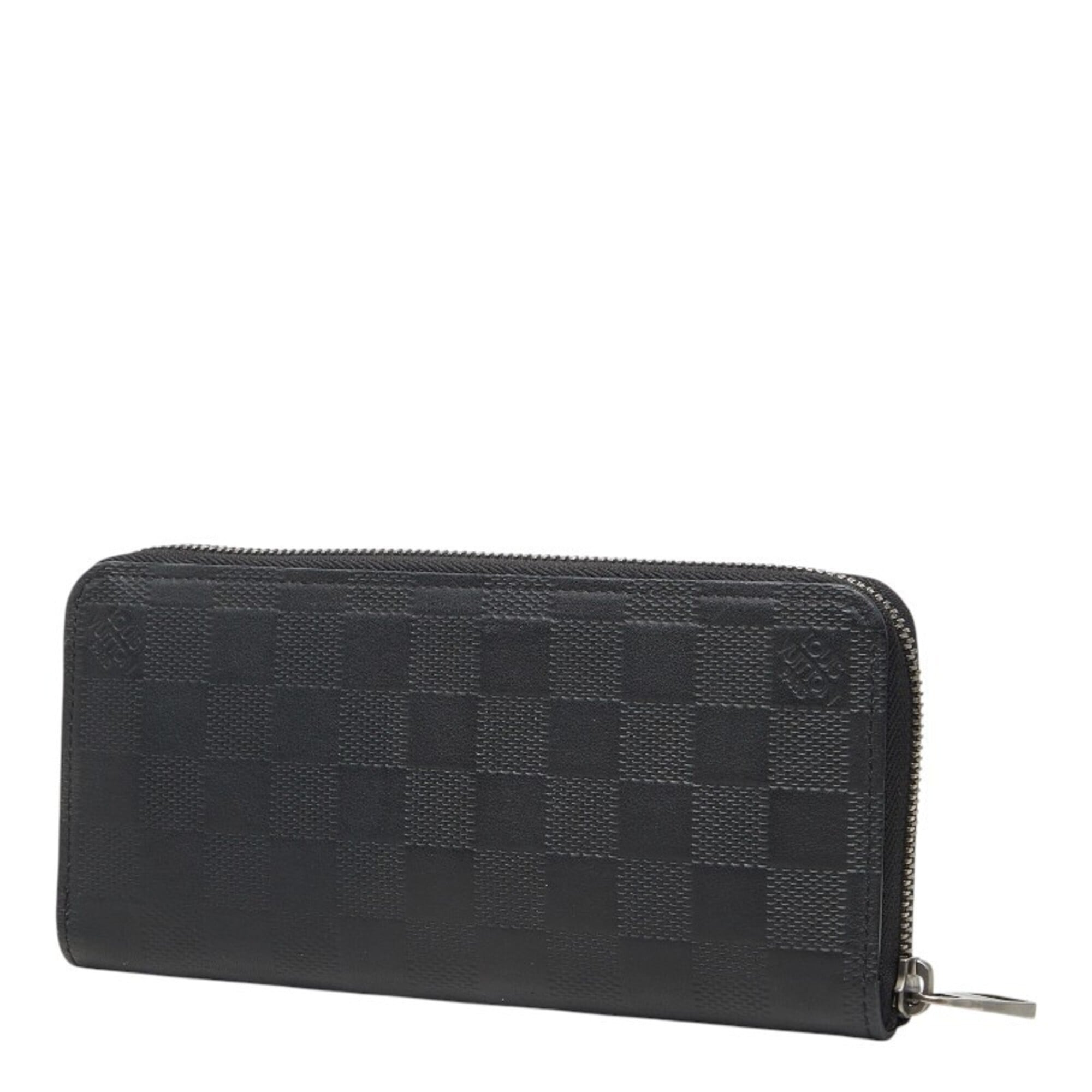 Louis Vuitton Black Onyx Leather Long Wallet (Bi-Fold) (Pre-Owned)