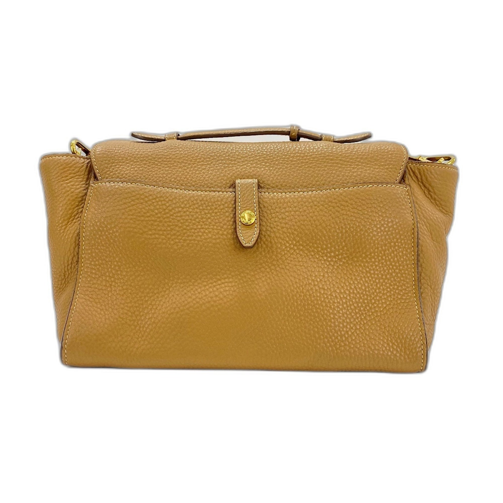 Prada Brown Leather Shoulder Bag (Pre-Owned)