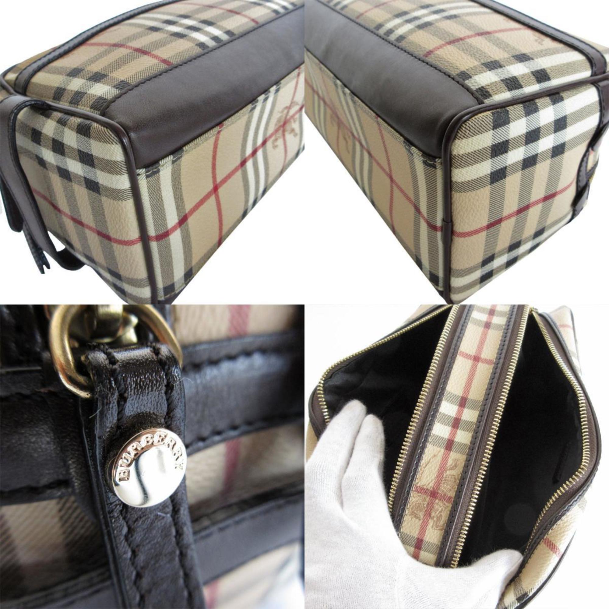 Burberry Beige Multi-Color Pvc Leather Clutch Bag (Pre-Owned)