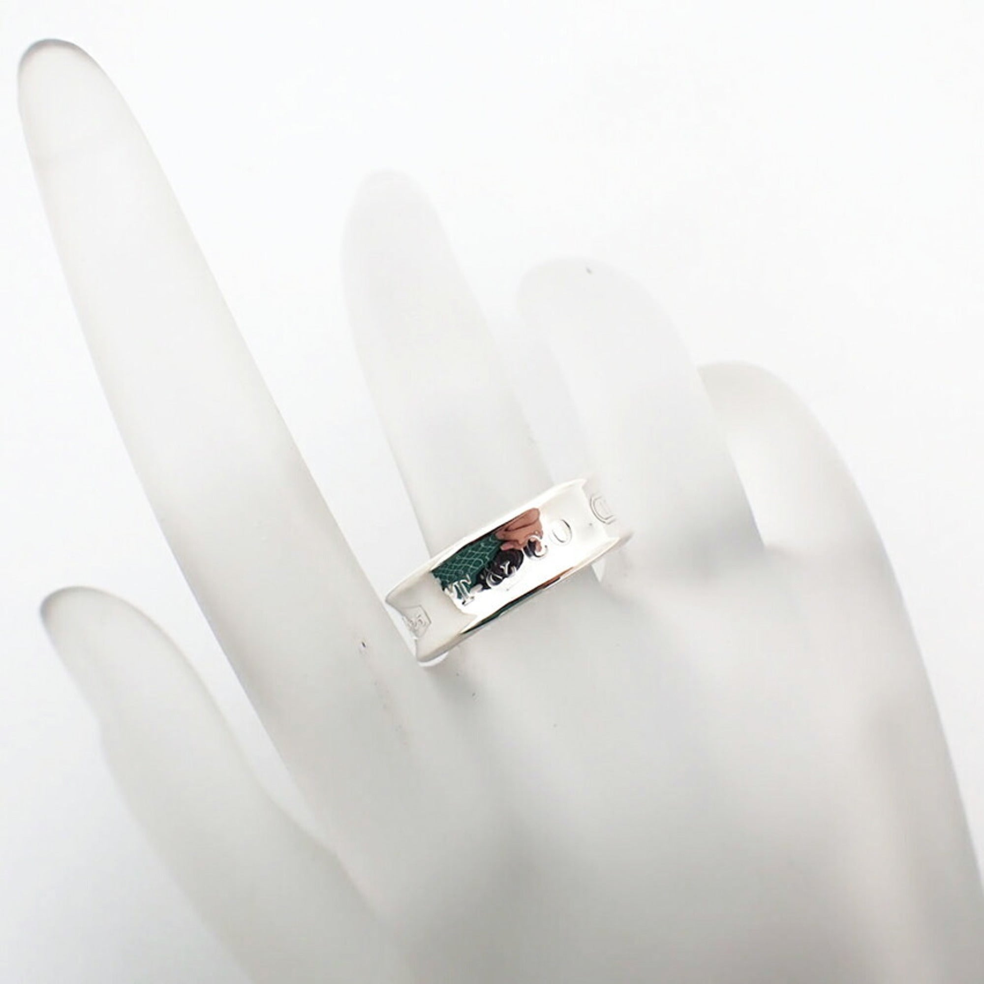 Tiffany Silver Sterling Silver 925 Band Ring (Pre-Owned)