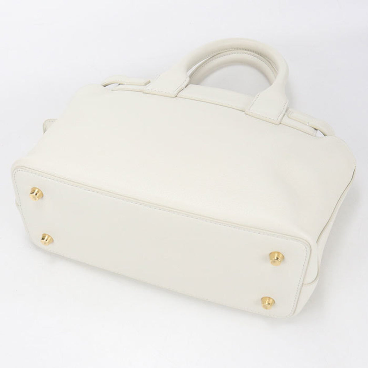 Celine White Leather Tote Bag (Pre-Owned)