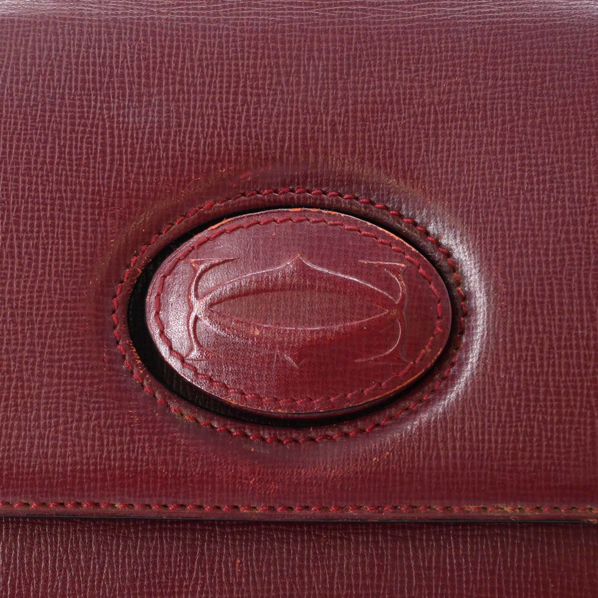 Cartier Bordeaux Leather Backpack (Pre-Owned)