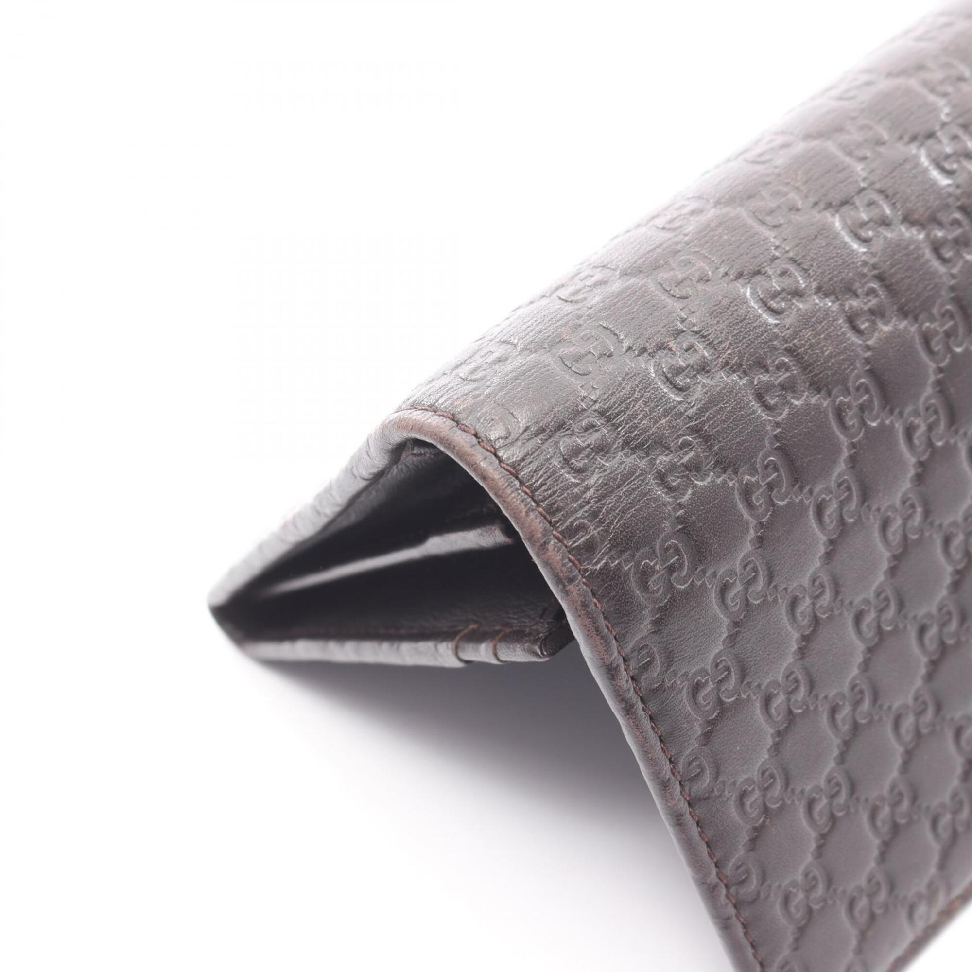 Gucci Brown Leather Long Wallet (Bi-Fold) (Pre-Owned)