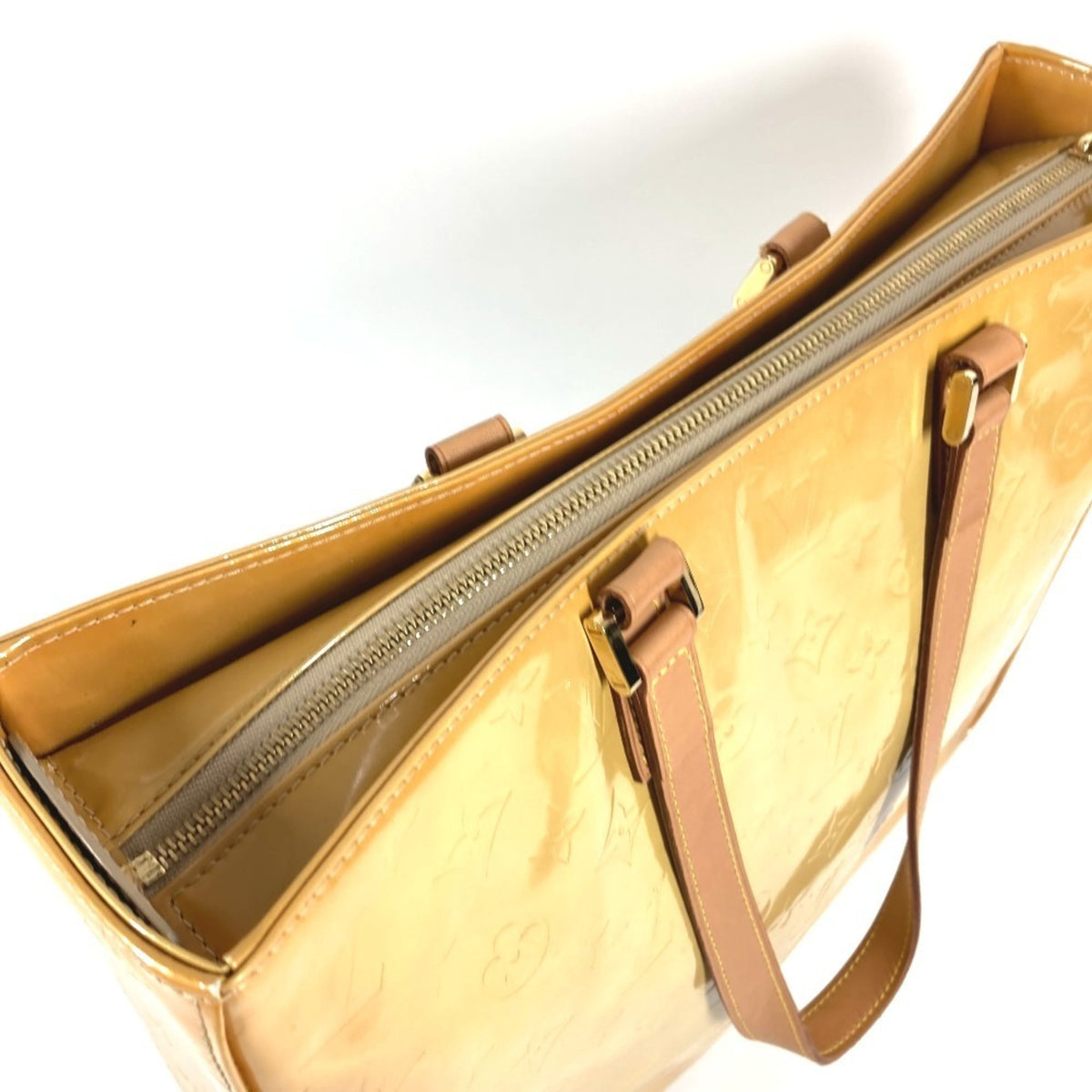 Louis Vuitton Beige Galle Monogram Vernis Shoulder Bag Tote Bag (Pre-Owned)