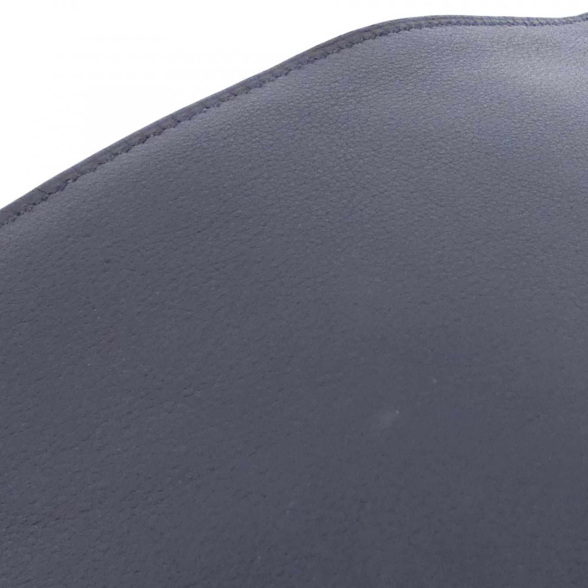 Hermes Black Swift Leather Chain/Shoulder Wallet (Pre-Owned)