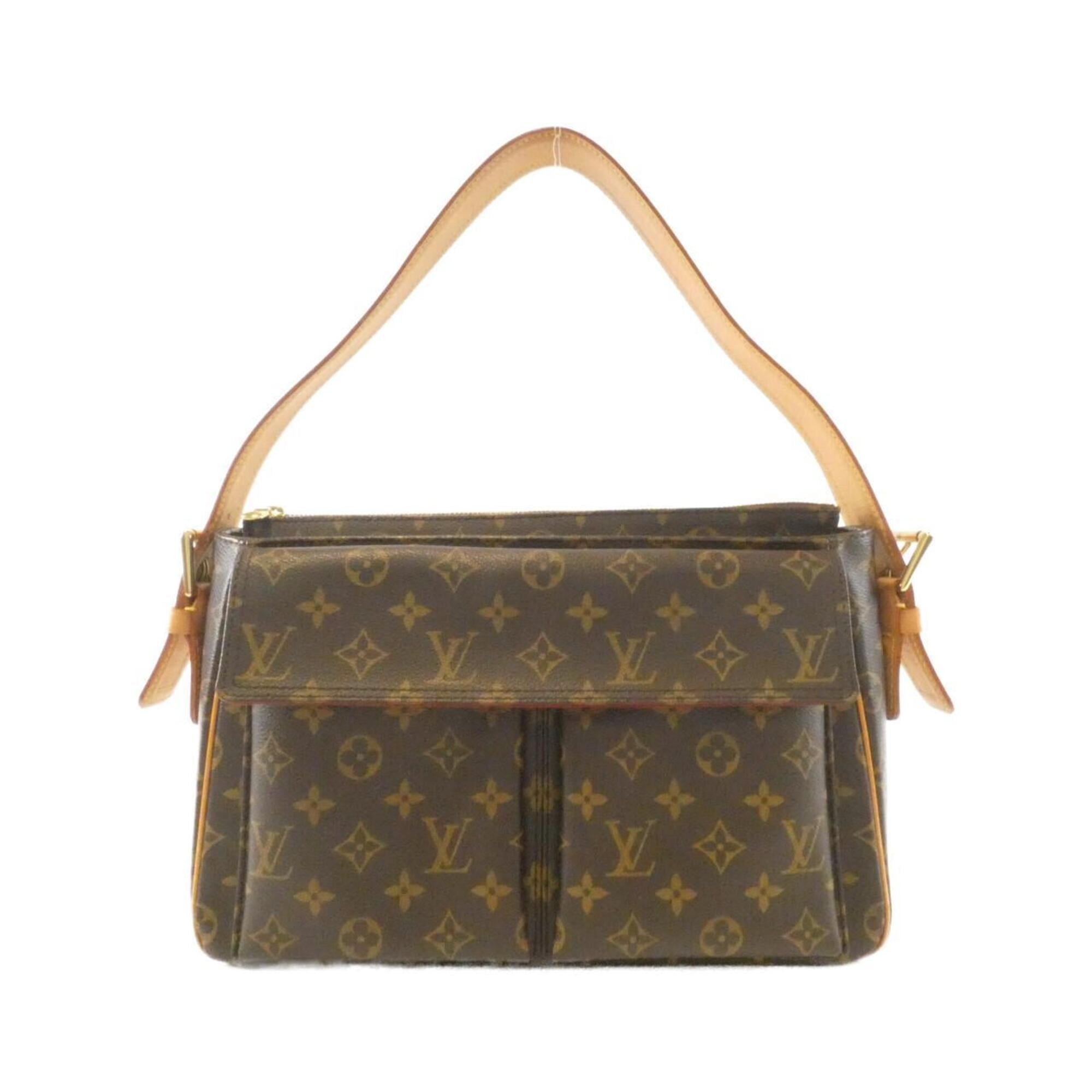 Louis Vuitton Marron Coated Canvas Shoulder Bag (Pre-Owned)