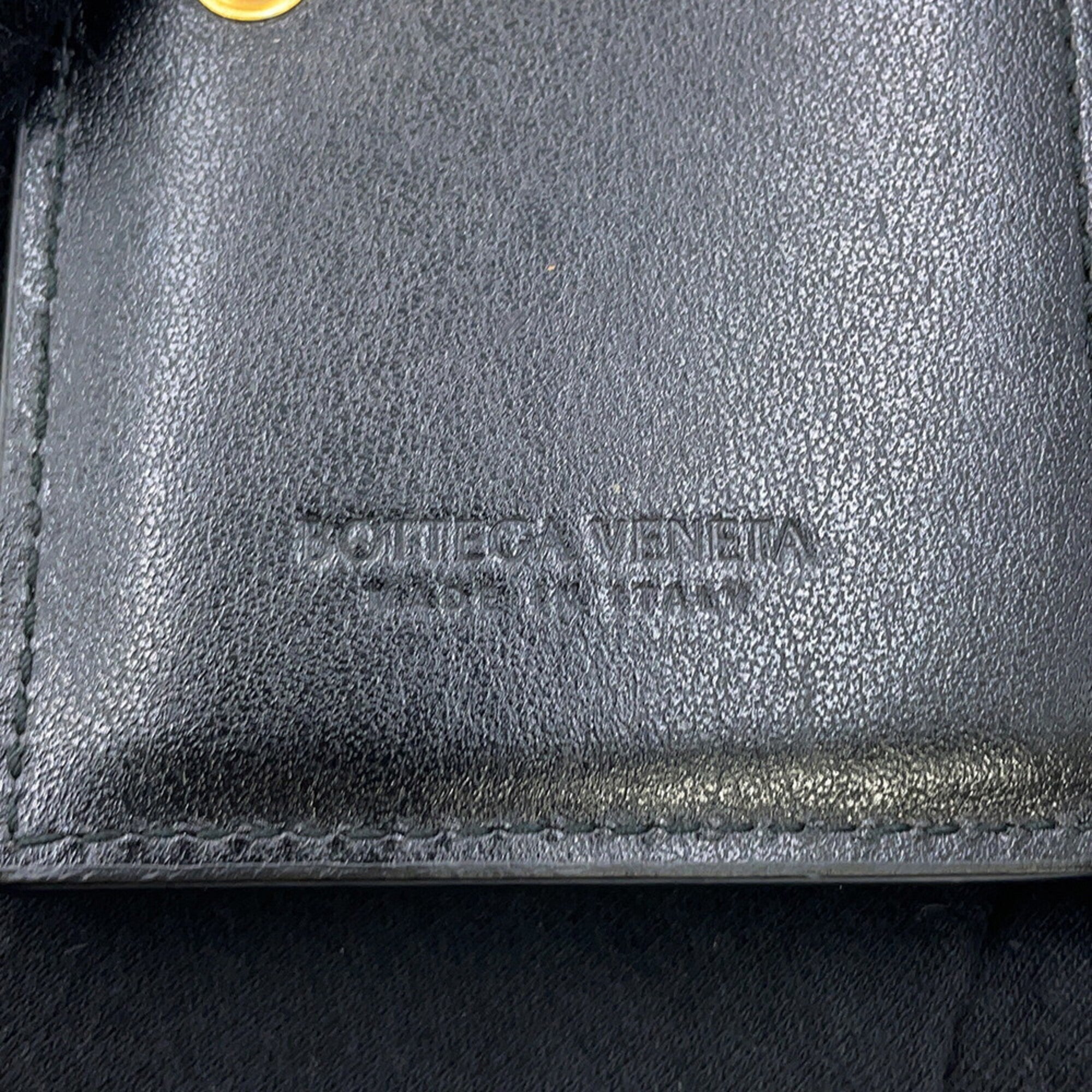 Bottega Veneta Black Leather Wallet (Bi-Fold) (Pre-Owned)